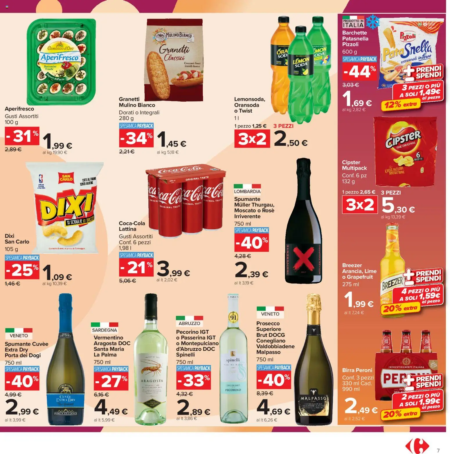 Volantino Carrefour del 16.06.2026 | Pagina: 7 | Prodotti: Prosecco, The, Spumante, Forno