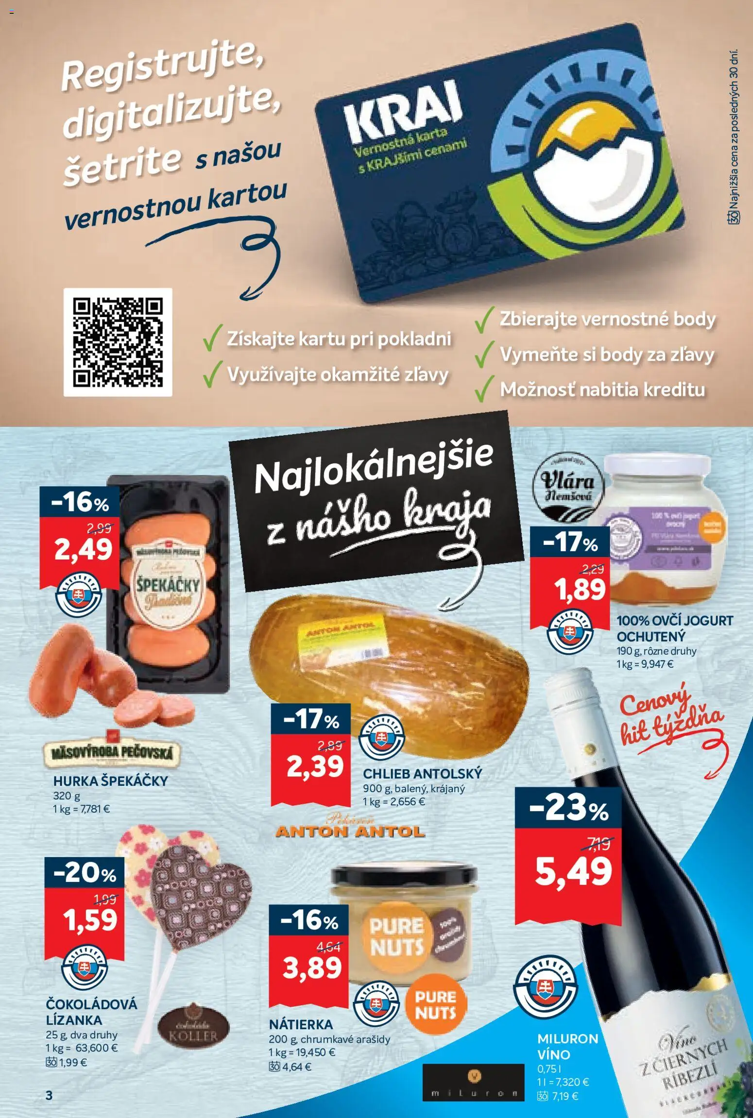Nové Kraj akcie – leták je platný od 11.06.2026 | Strana: 5 | Produkty: Jogurt, Chlieb, Víno, Arašidy