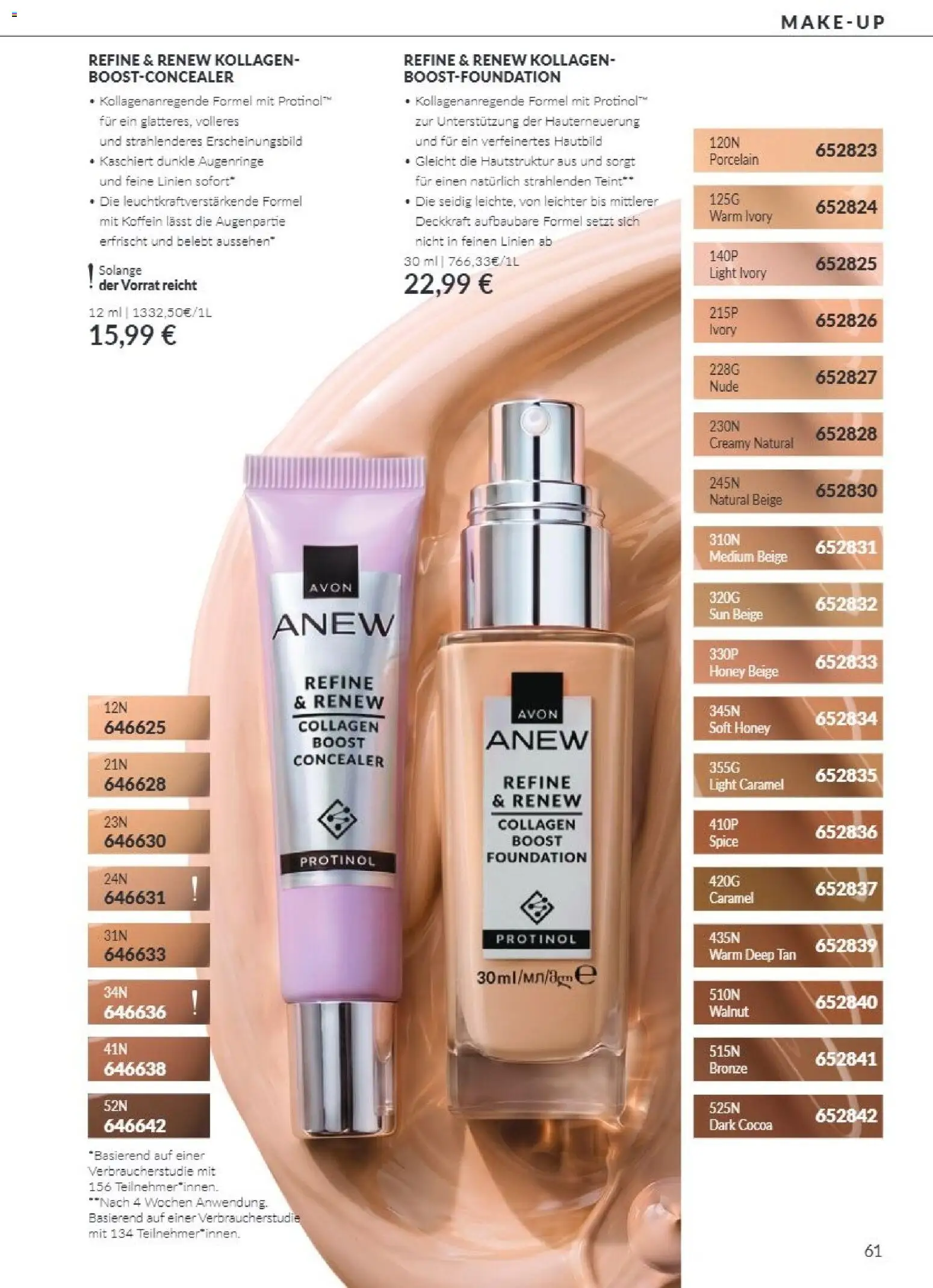 AVON Katalog Oktober 2026 – gültig ab 01.10.2026 | Seite: 61 | Produkte: Concealer, Foundation