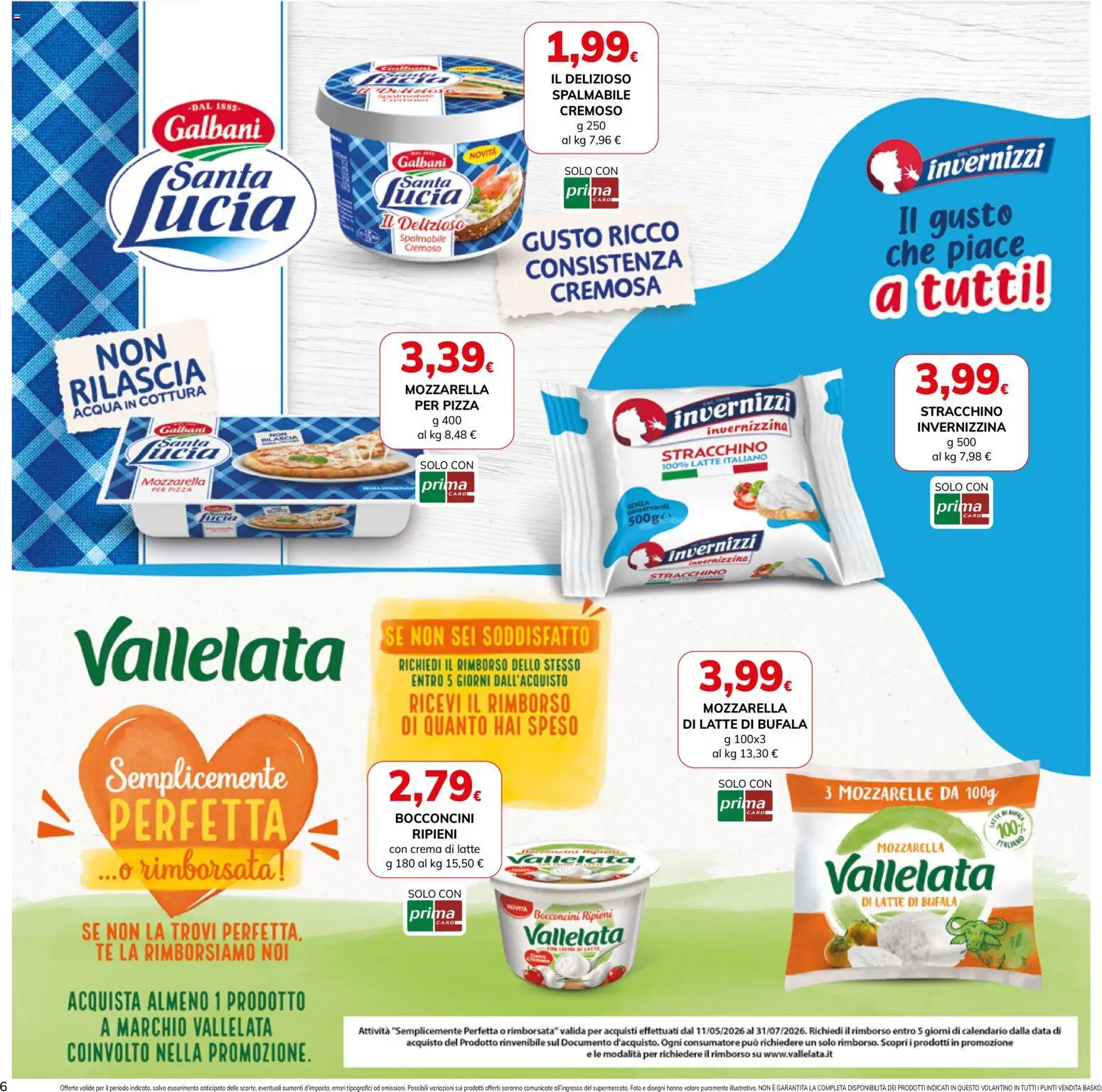 Volantino Basko del 19.05.2026 | Pagina: 6 | Prodotti: Pizza, Tè, Latte, Stracchino