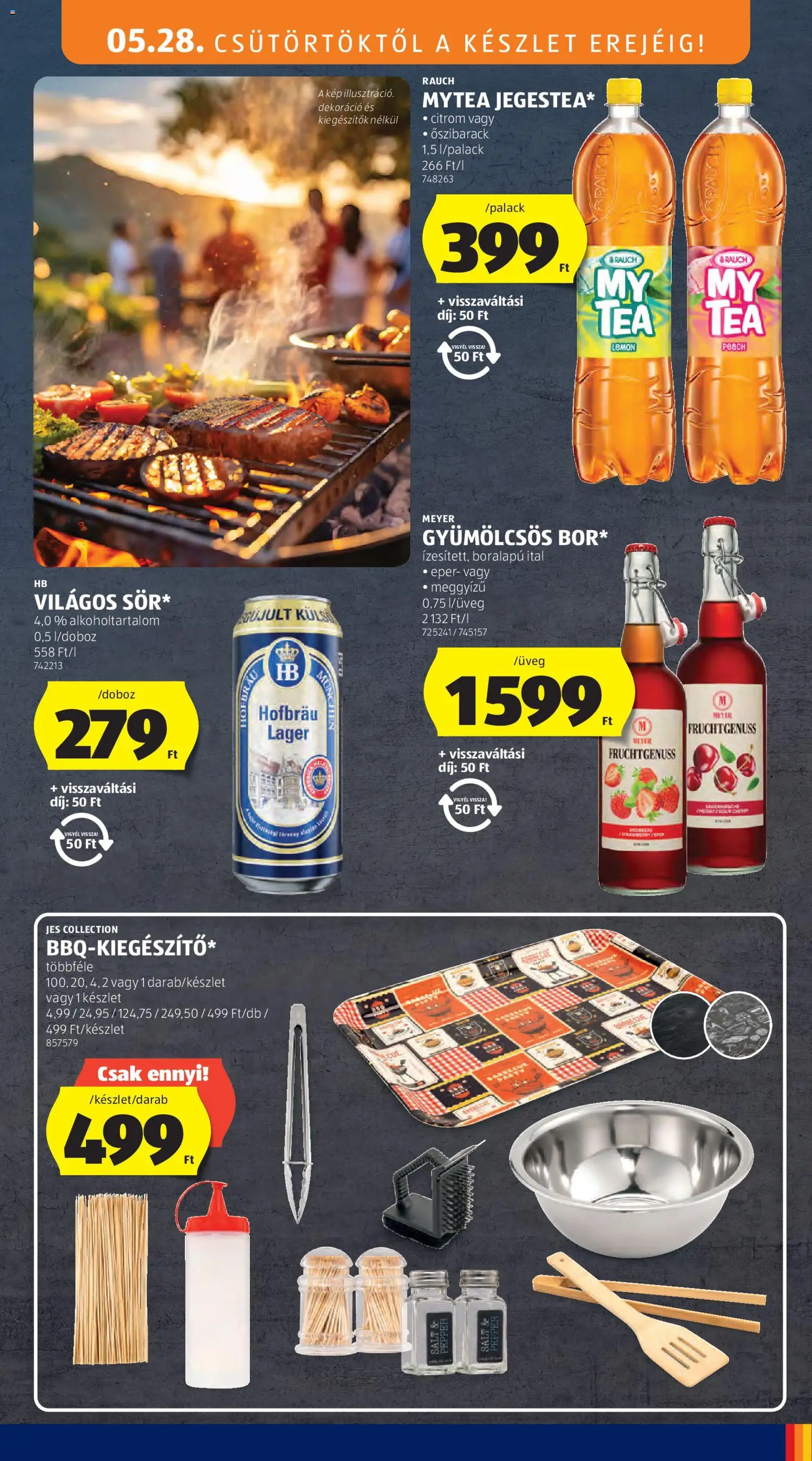 Aldi akciós ujság - amely érvényes a következő dátumtól: 28.05.2026 | Oldal: 23 | Termékek: Őszibarack, Eper, Dekoráció, Citrom