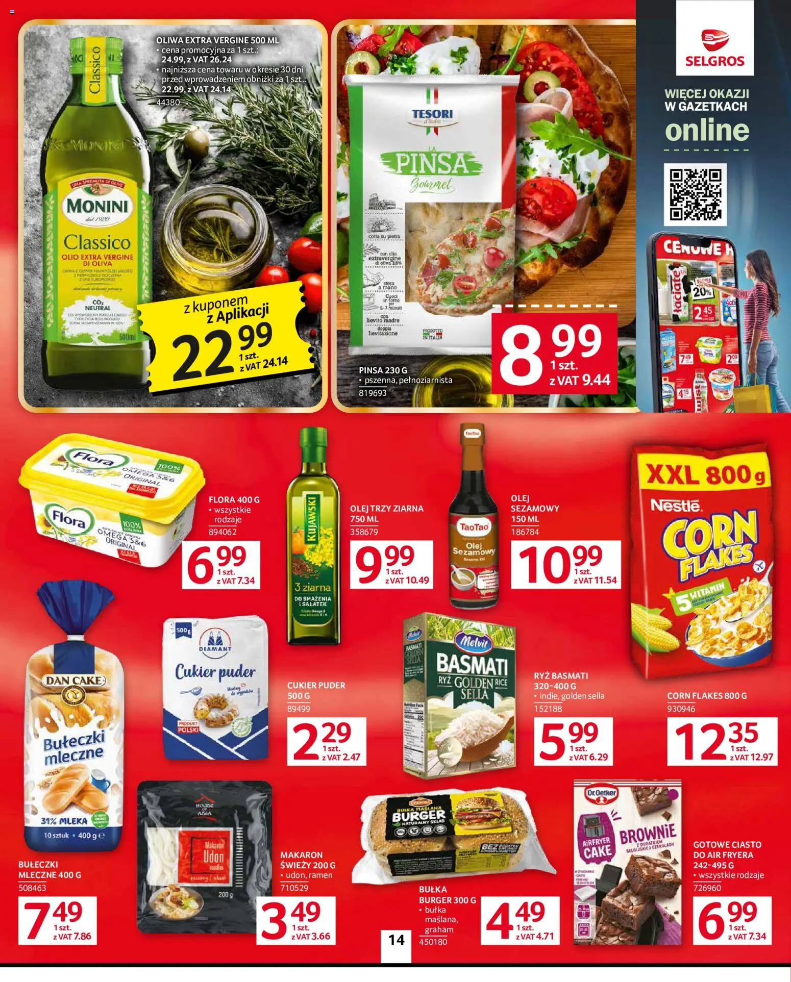 Selgros cash&carry gazetka od 10.09.2026 | Strona: 14 | Produkty: Puder, Brownie, Pinsa, Makaron