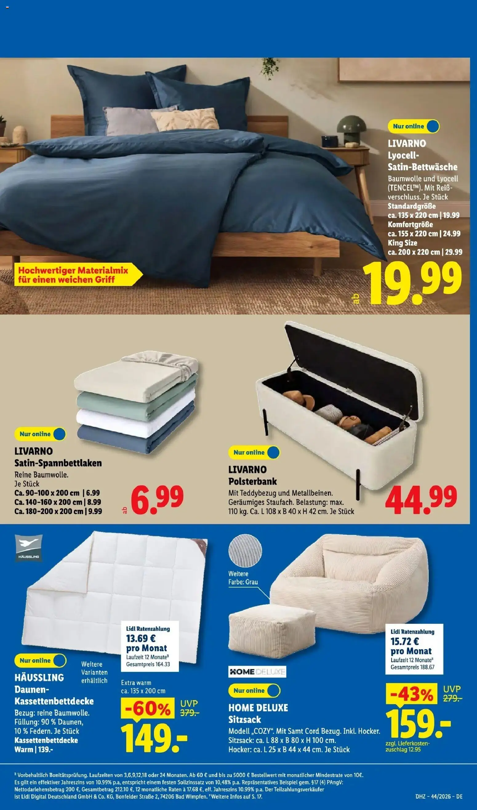 Lidl Prospekt Künzell (ab 26.10.2026) zum Blättern » Angebote | Seite: 9 | Produkte: Hocker, Sitzsack, Bad