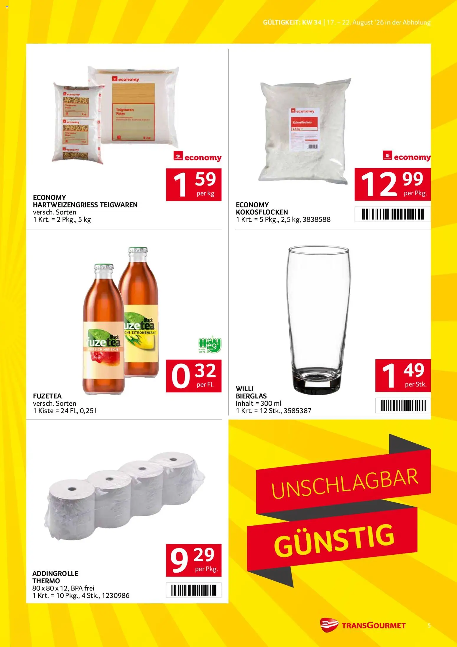Transgourmet Flugblatt gültig ab 17.08.2026 | Seite: 5