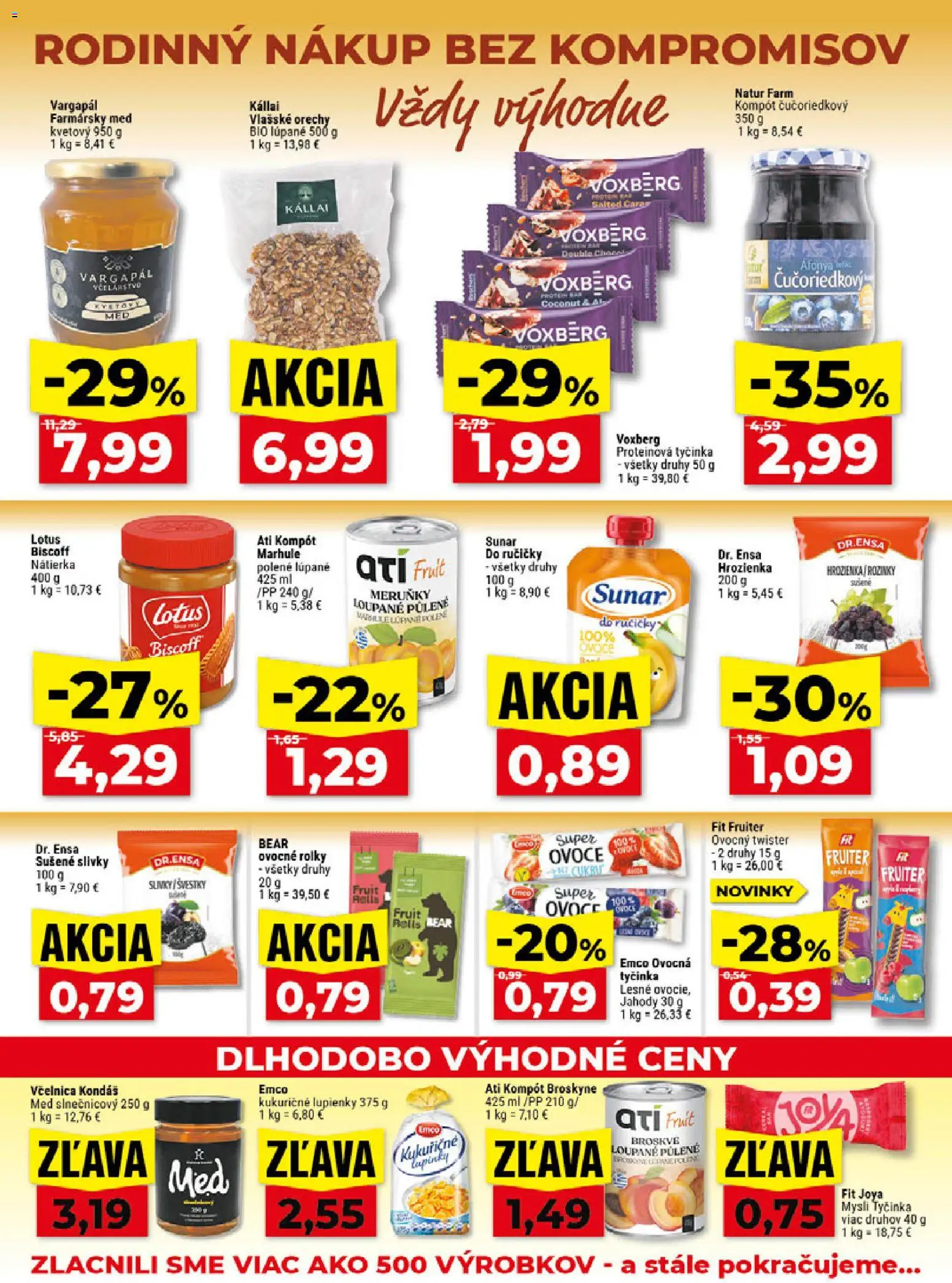Nové Klas akcie – leták je platný od 24.08.2026 | Strana: 13 | Produkty: Hrozienka, Vlašské orechy, Marhule, Broskyne