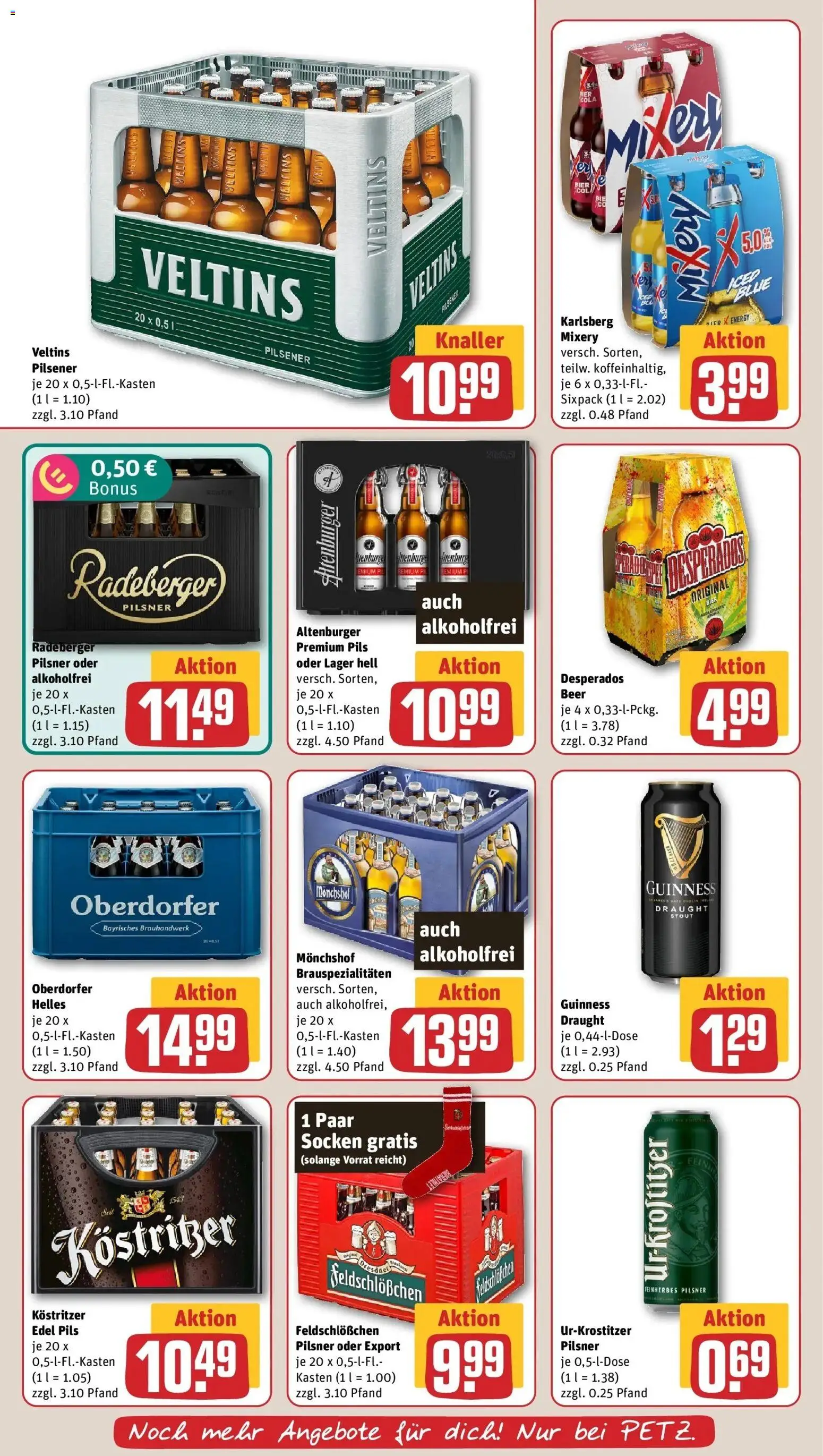 REWE Prospekt ab 26.10.2026 zum Blättern » Angebote | Seite: 19 | Produkte: Monchshof, Energy, Desperados, Socken