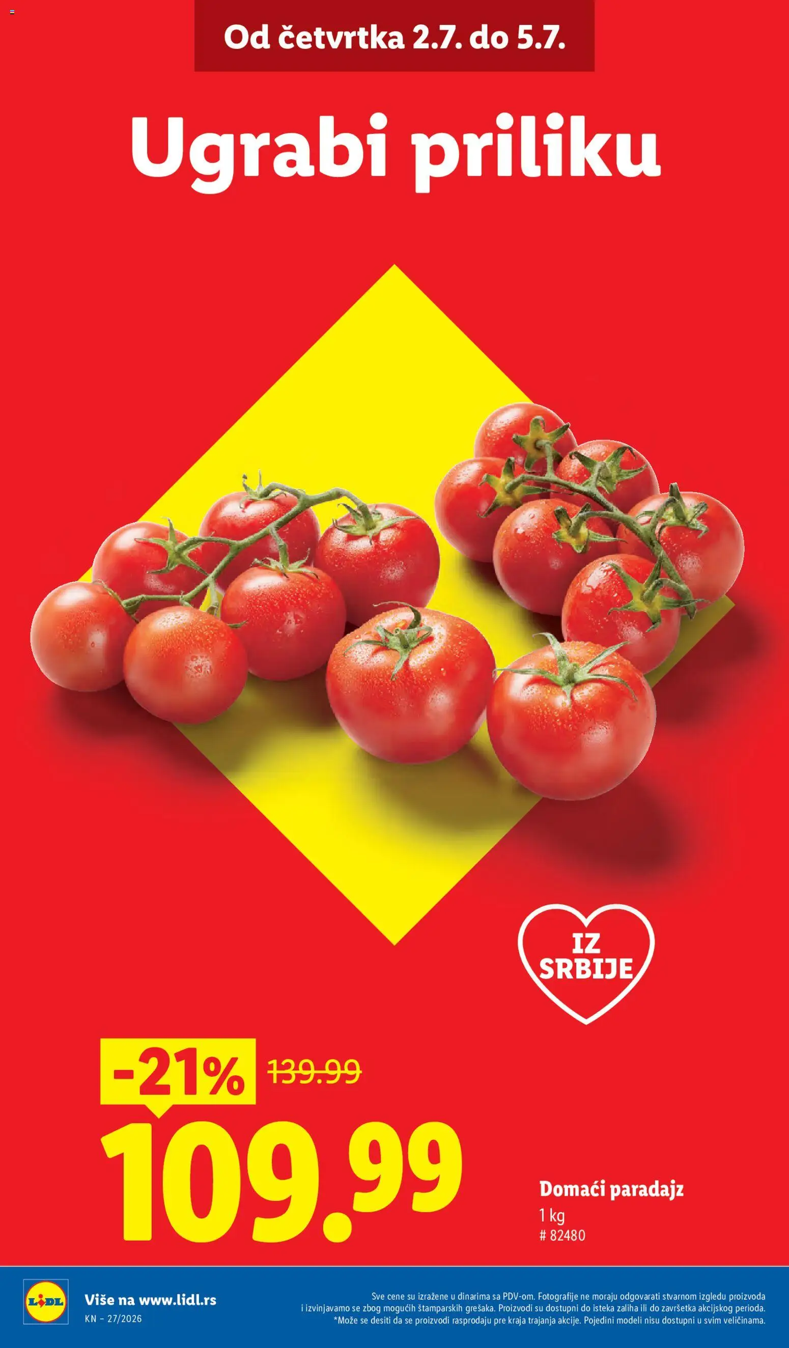 Lidl katalog - važi od 02.07.2026 | Strana: 2 | Proizvode: Paradajz