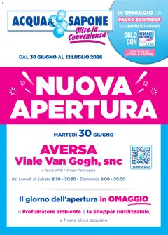 Anteprima del volantino Acqua e Sapone volantino Aversa valido a partire dal 30/06/2026