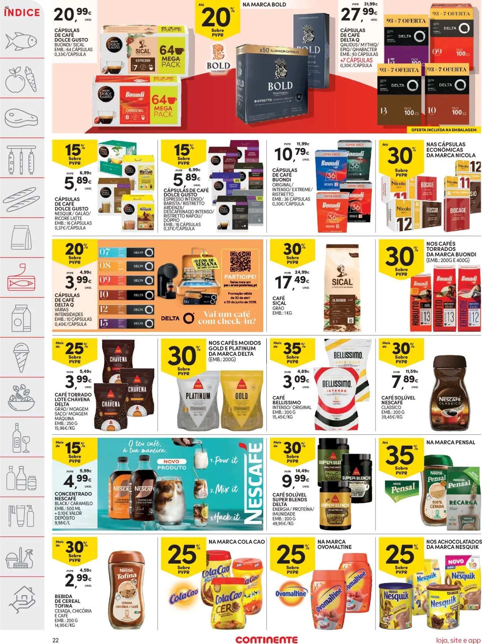 Continente folheto │ válido de 26.05.2026 | Página: 22 | Produtos: Café solúvel, Cápsulas café, Nestlé, Dolce gusto