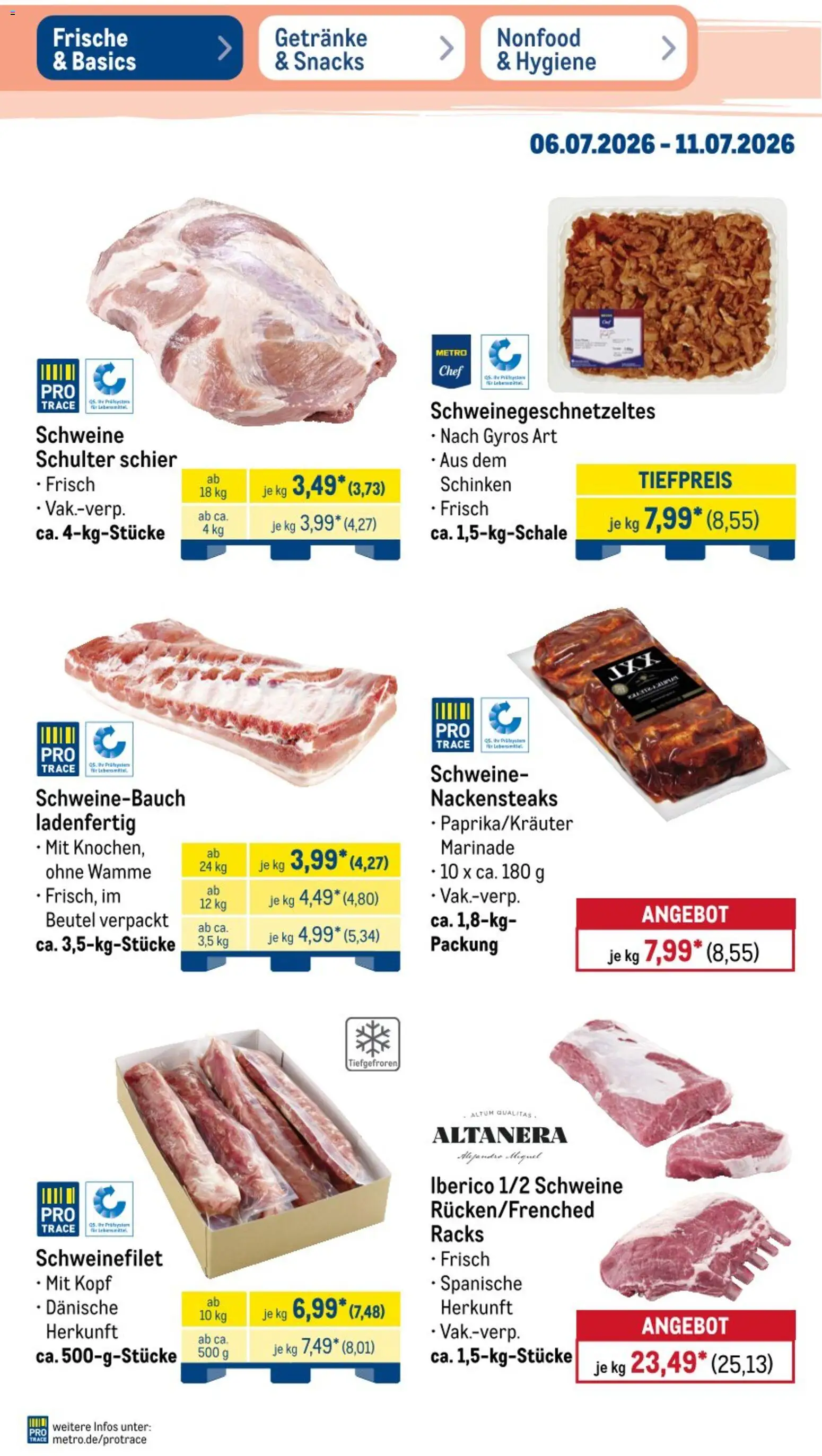 Metro Non Food & Hygiene – gültig ab 06.07.2026 | Seite: 33 | Produkte: Entrecote, Kalbsleber