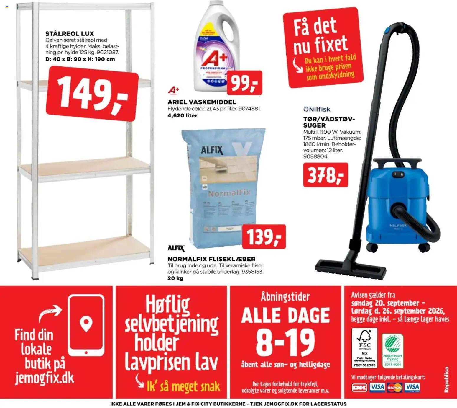 Jem & fix tilbudsavis – gyldig fra 20/09/2026 | Side: 24 | Produkter: Hylde, Søm