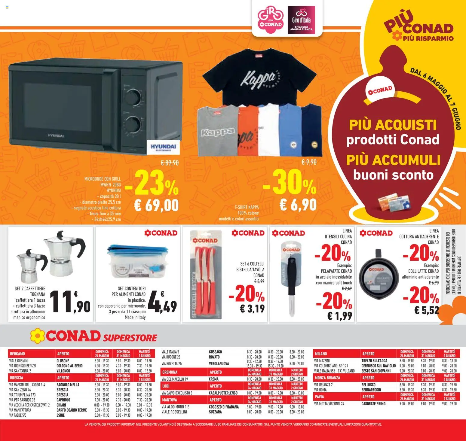 Volantino Conad del 20.05.2026 | Pagina: 37 | Prodotti: Microonde, T-shirt, Piatto, Alluminio