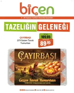04.06.2026 tarihinden itibaren geçerli olan Biçen Market kataloğu önizlemesi