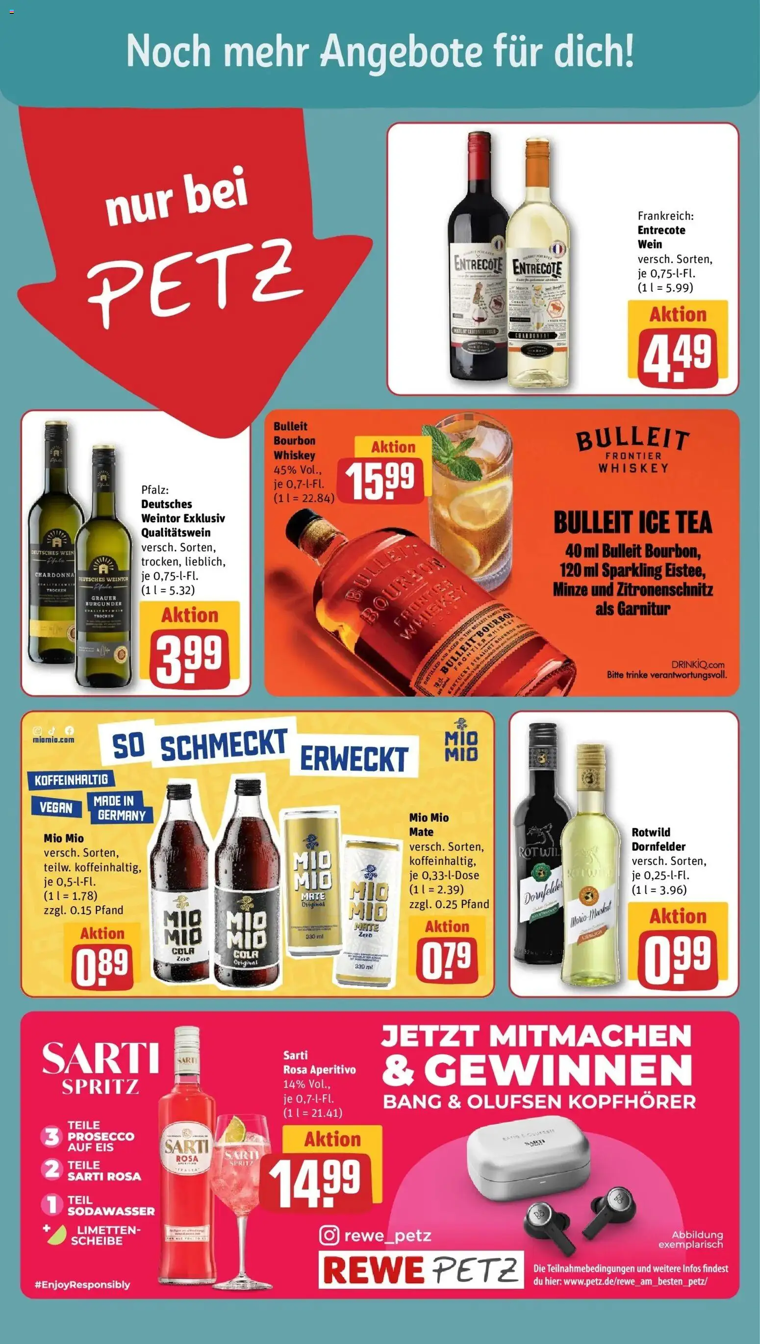 REWE Prospekt ab 31.08.2026 zum Blättern » Angebote | Seite: 18 | Produkte: Mio mio mate, Wein, Bourbon, Whiskey
