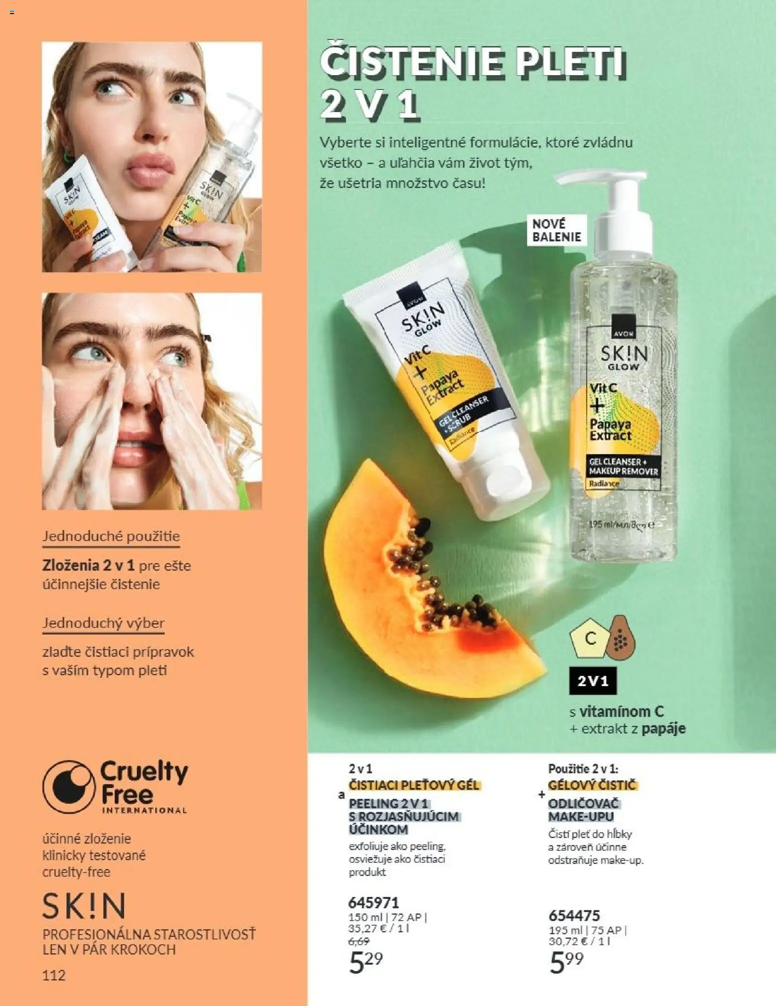 Nové Avon akcie – leták je platný od 01.08.2026 | Strana: 112 | Produkty: Peeling, Odličovač