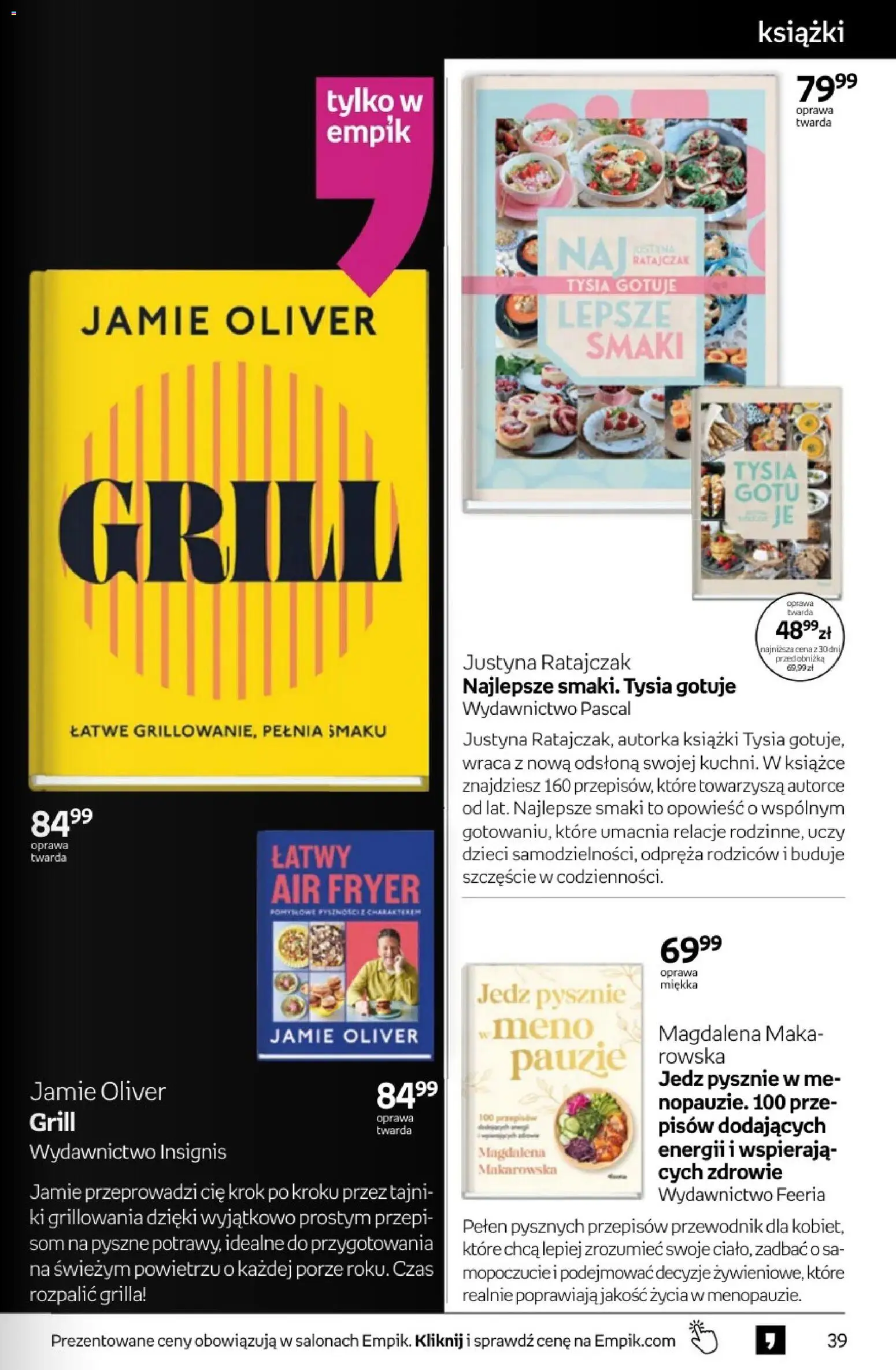 Empik promocje - Tom kultury Książki od 03.06.2026 | Strona: 39 | Produkty: Grill, Książki
