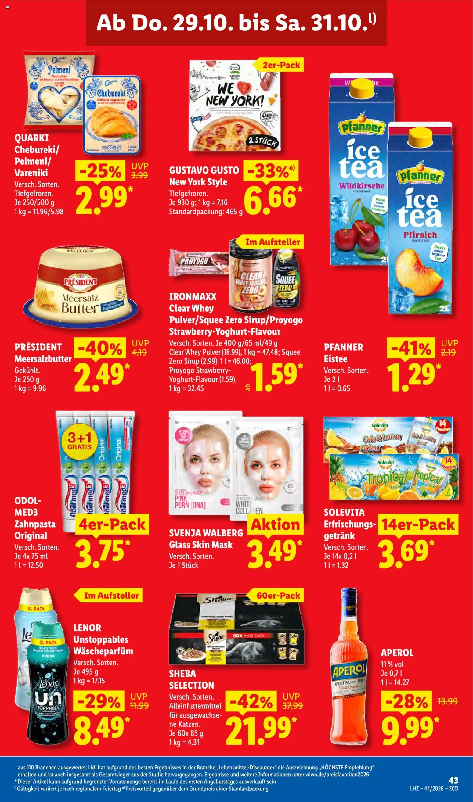 Lidl Německo leták od 26.10.2026 | Strana: 65 | Produkty: Sirup, Aperitivo, Aperol, Cola