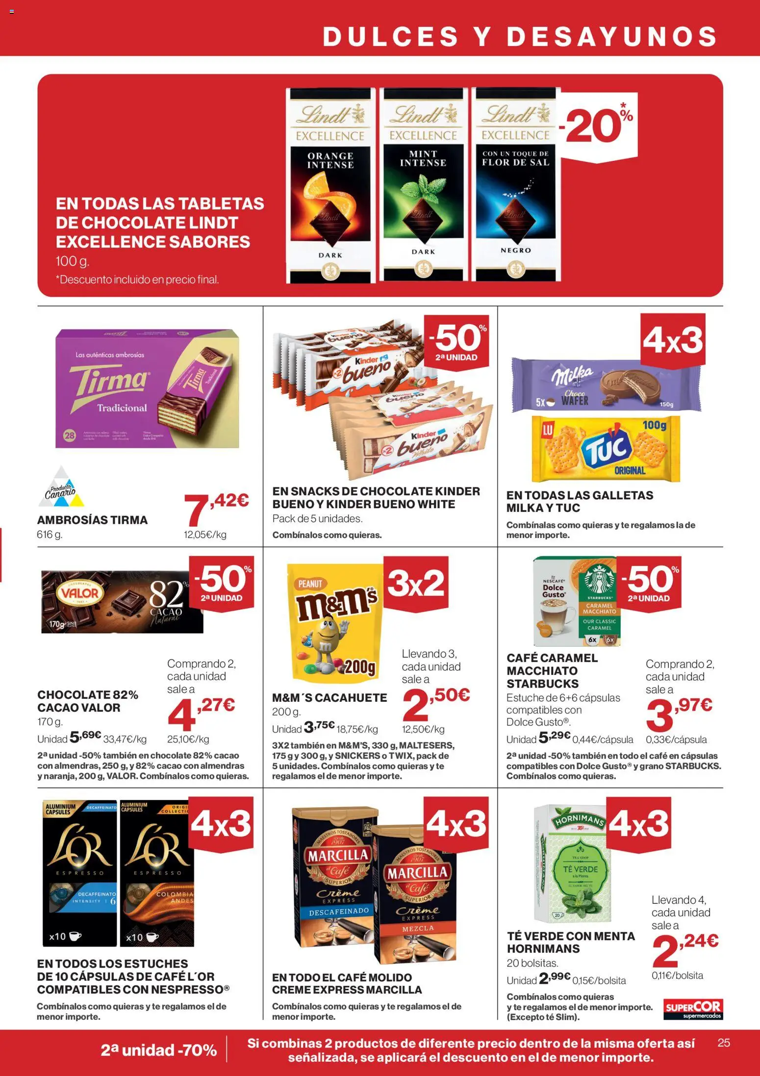 Supercor Canarias │ válido desde el 21.05.2026 | Página: 25 | Productos: Chocolate, Café molido, Té, Café en cápsulas