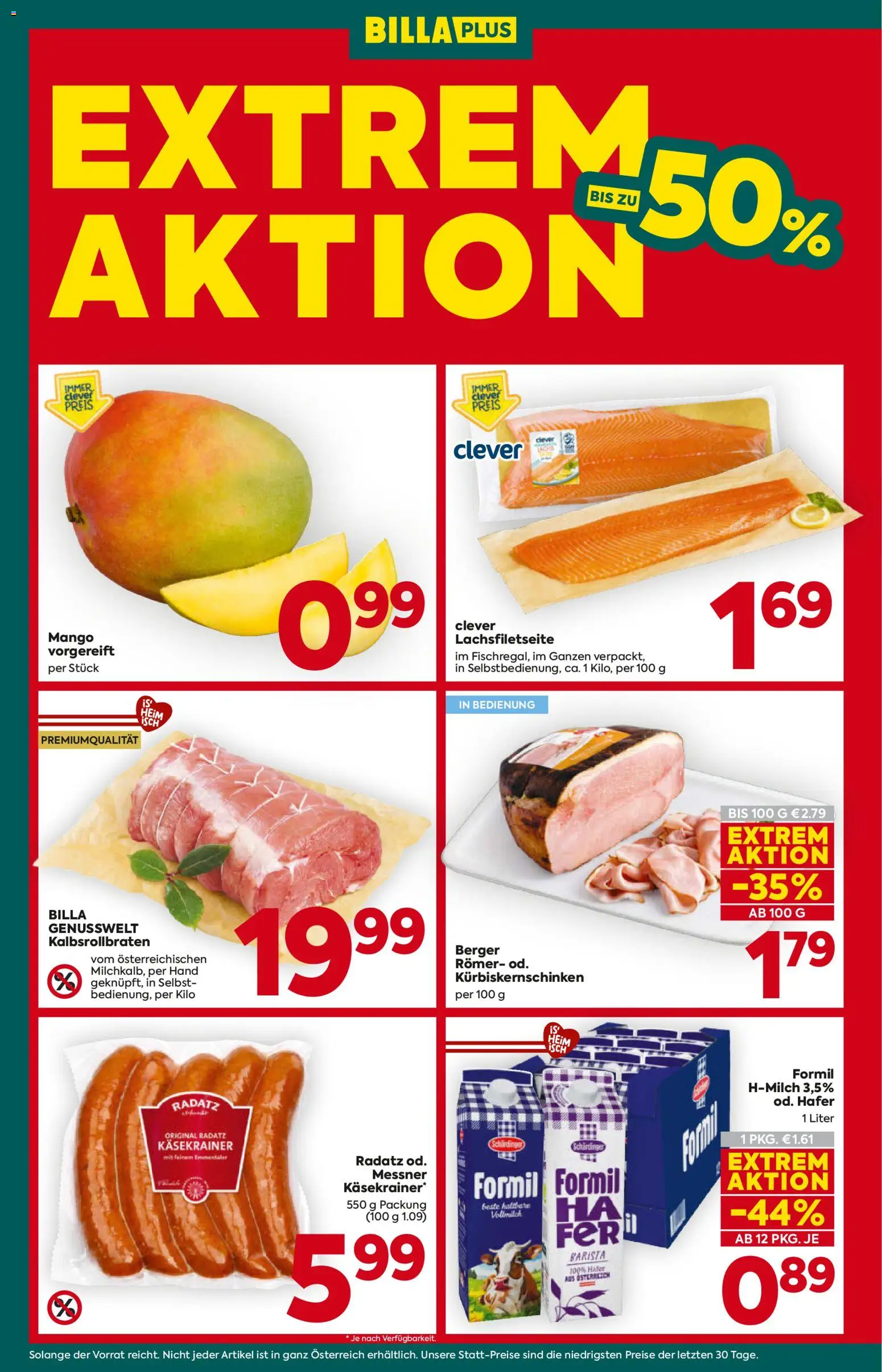Billa Plus Flugblatt gültig ab 29.10.2026 | Seite: 4 | Produkte: Mango, Vollmilch