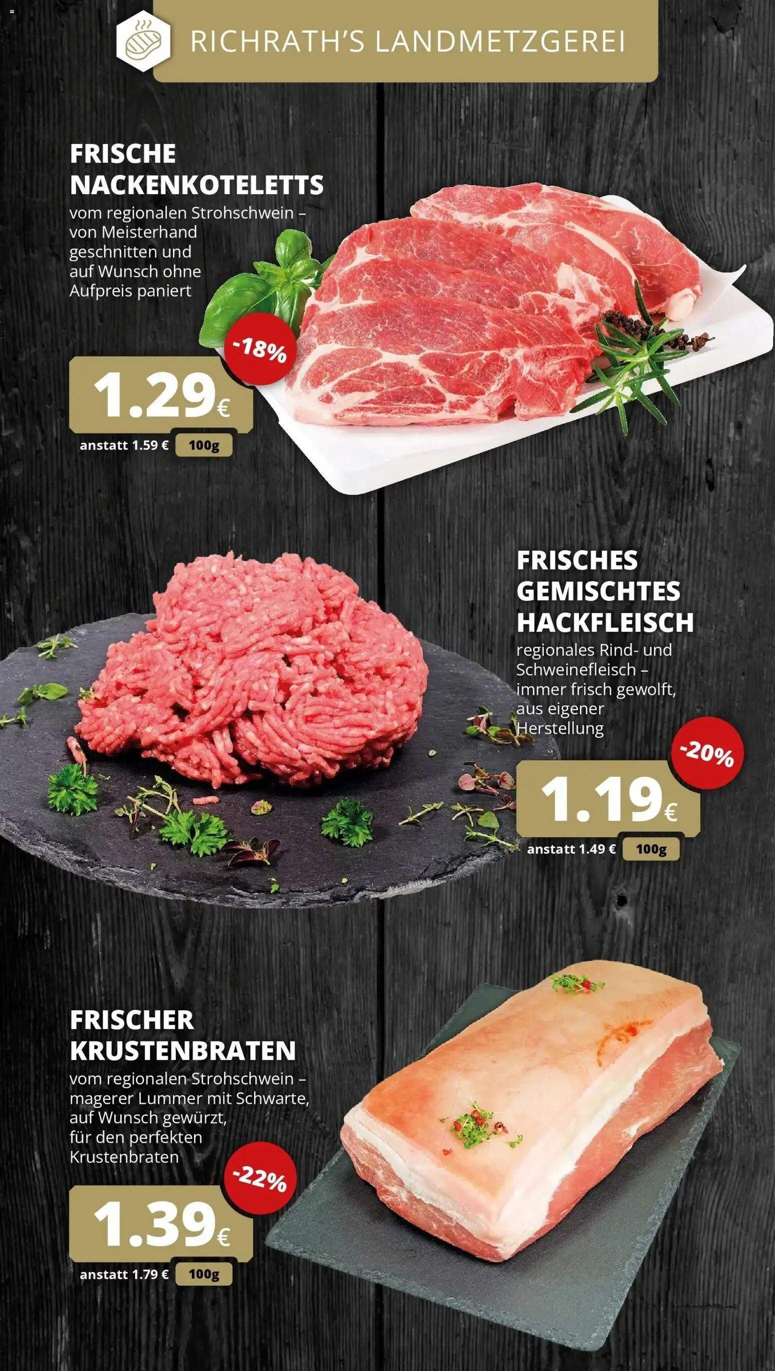 REWE Prospekt ab 19.10.2026 zum Blättern » Angebote | Seite: 12 | Produkte: Krustenbraten, Schweinefleisch, Hackfleisch