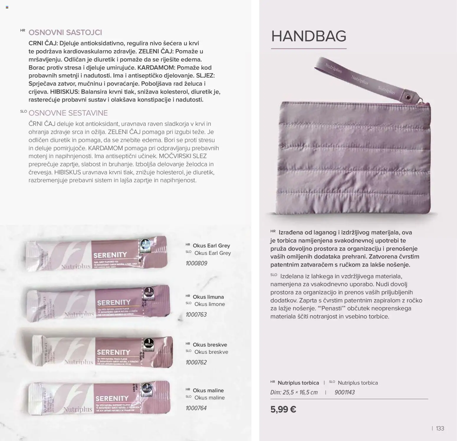 Farmasi katalog | vrijedi od 01.05.2026 | Stranica: 133 | Proizvodi: Čaj, Torbica, Maline