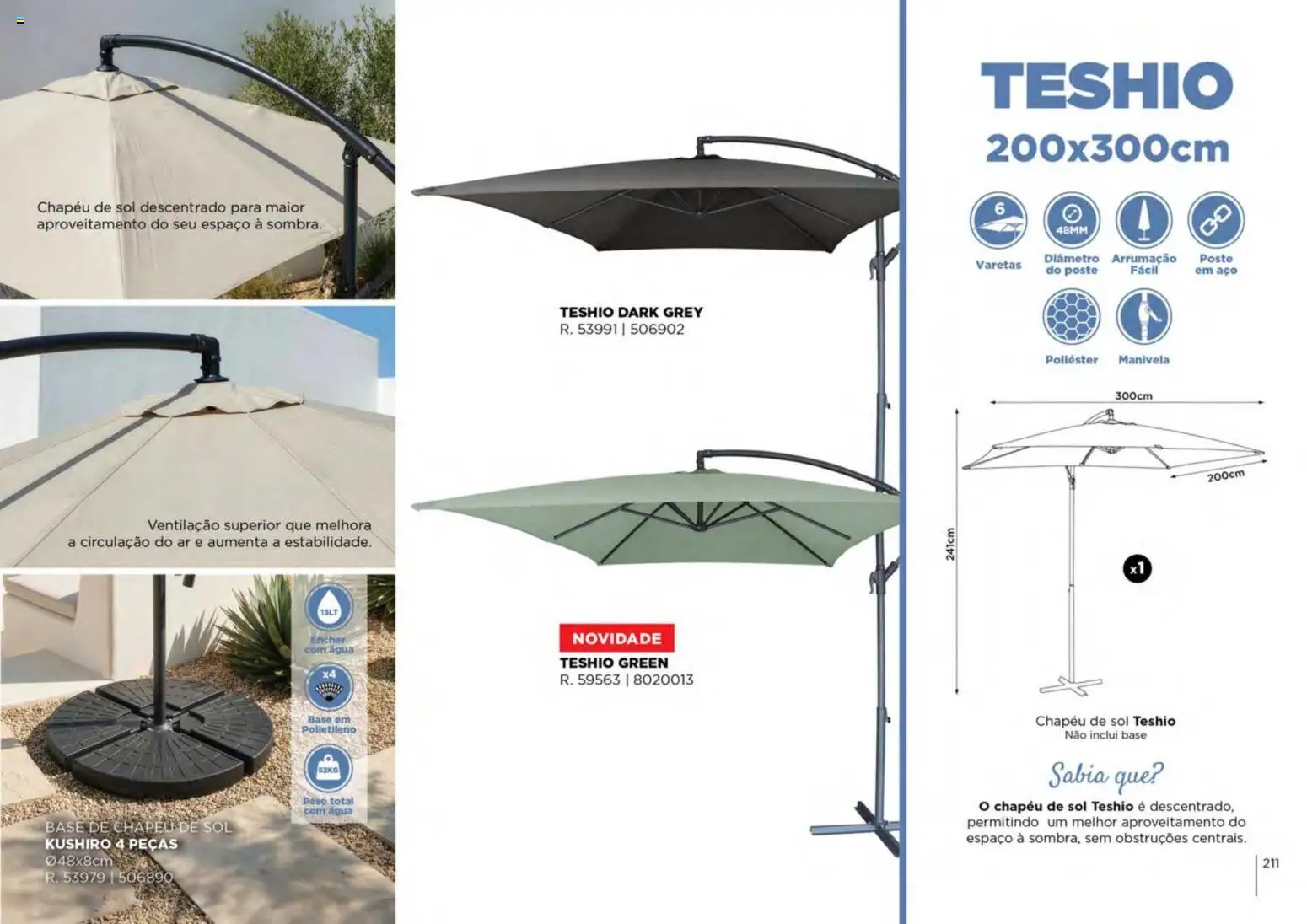Espaço Casa folheto Ar Livre 2026 │ válido de 07.03.2026 | Página: 211 | Produtos: Agua, Chapéu, Base