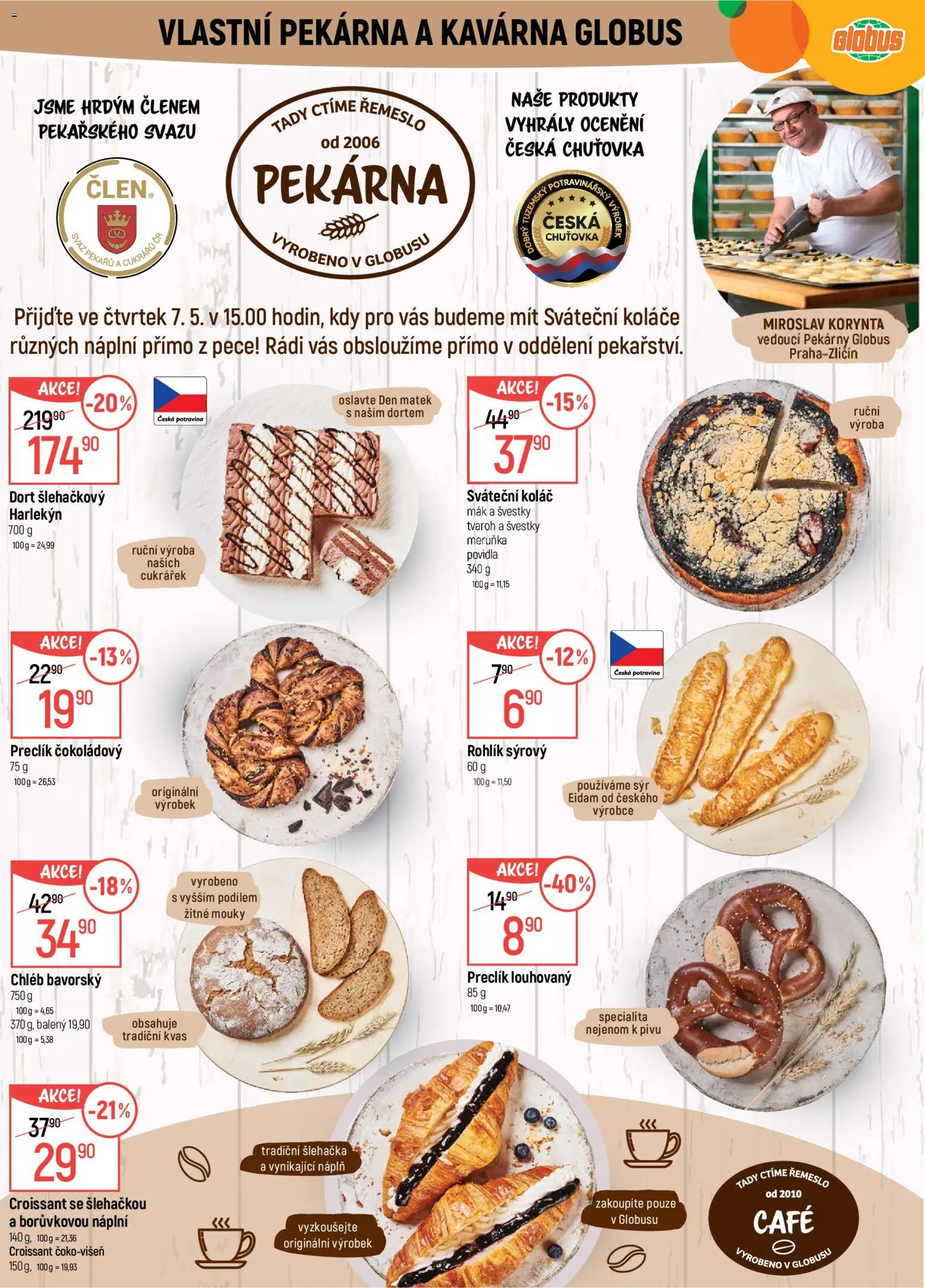 Globus leták - Praha Zličín od 06.05.2026 | Strana: 6 | Produkty: Globus, Chléb, Povidla, Pekárna