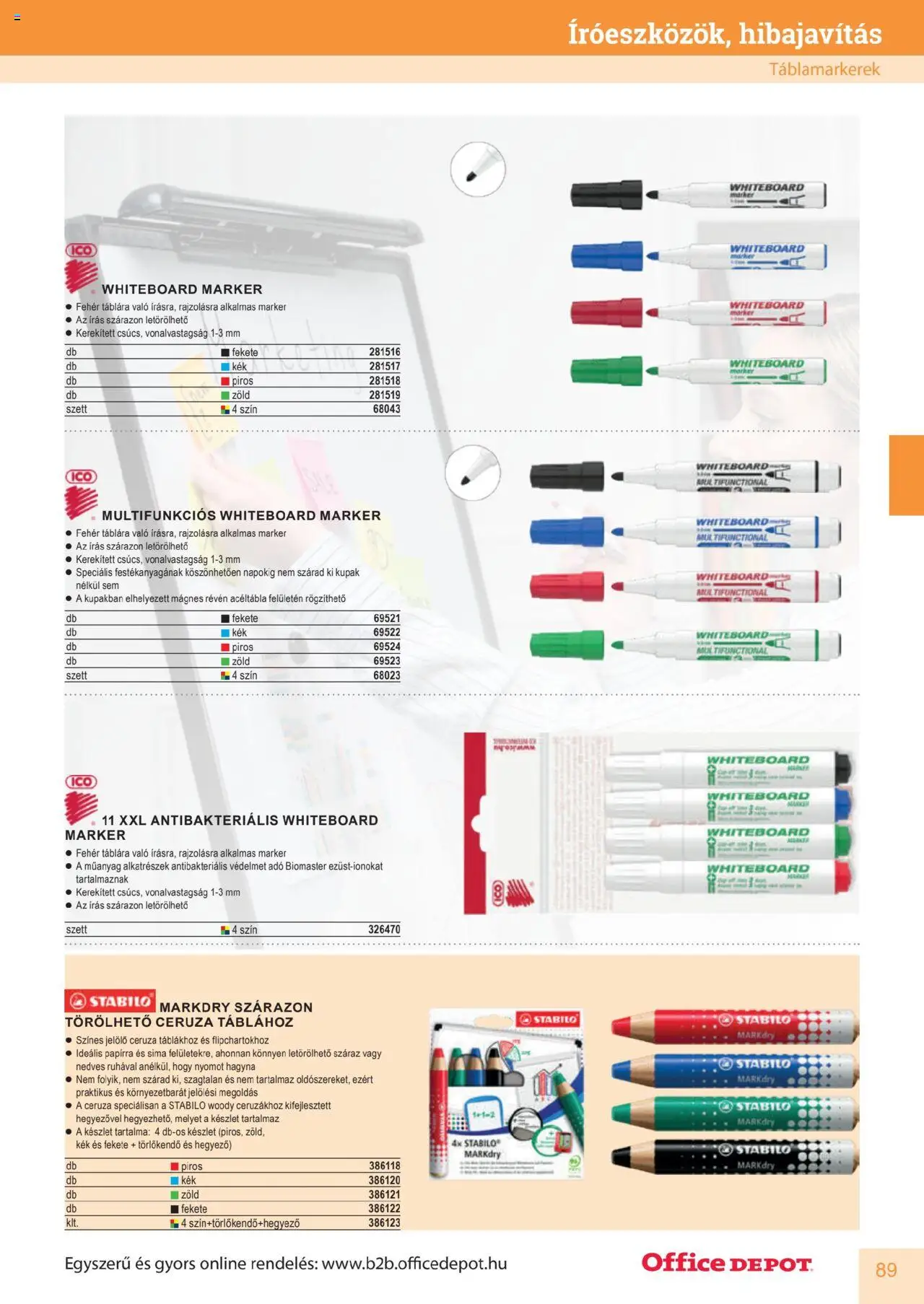 Office Depot akciós ujság - amely érvényes a következő dátumtól: 2025.04.10. | Oldal: 89 | Termékek: Ceruza, Törlőkendő
