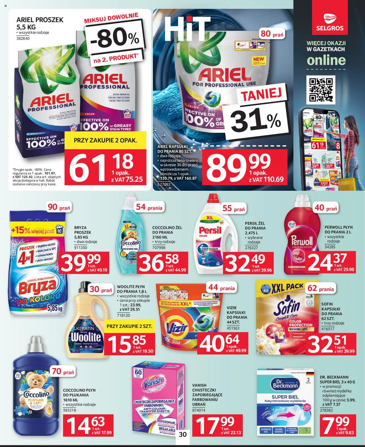 Selgros cash&carry gazetka od 24.09.2026 | Strona: 27 | Produkty: Kapsułki, Chusteczki, Ariel, Detergent