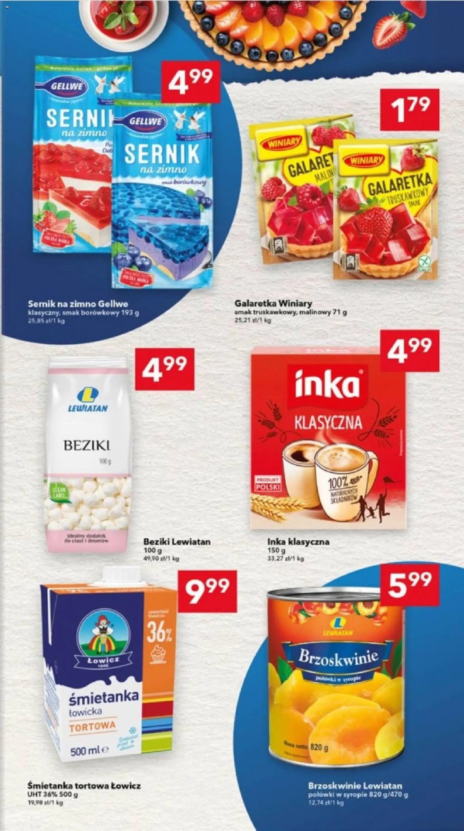 Lewiatan gazetka - Ostrów Wielkopolski od 21.05.2026 | Strona: 11 | Produkty: Galaretka, Brzoskwinie