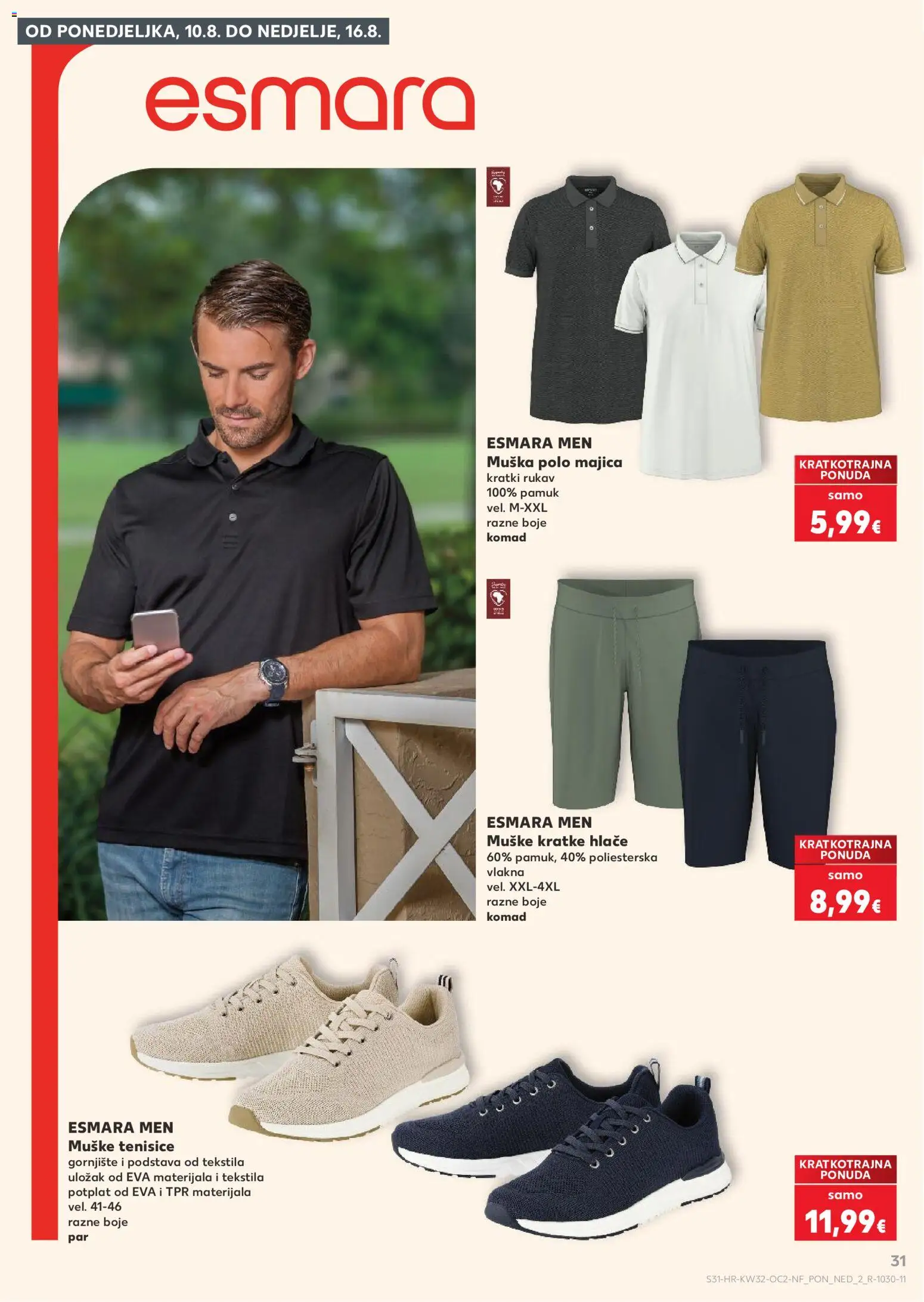 Kaufland katalog | vrijedi od 06.08.2026 | Stranica: 31 | Proizvodi: Majica, Hlače, Kratke hlače, Tenisice