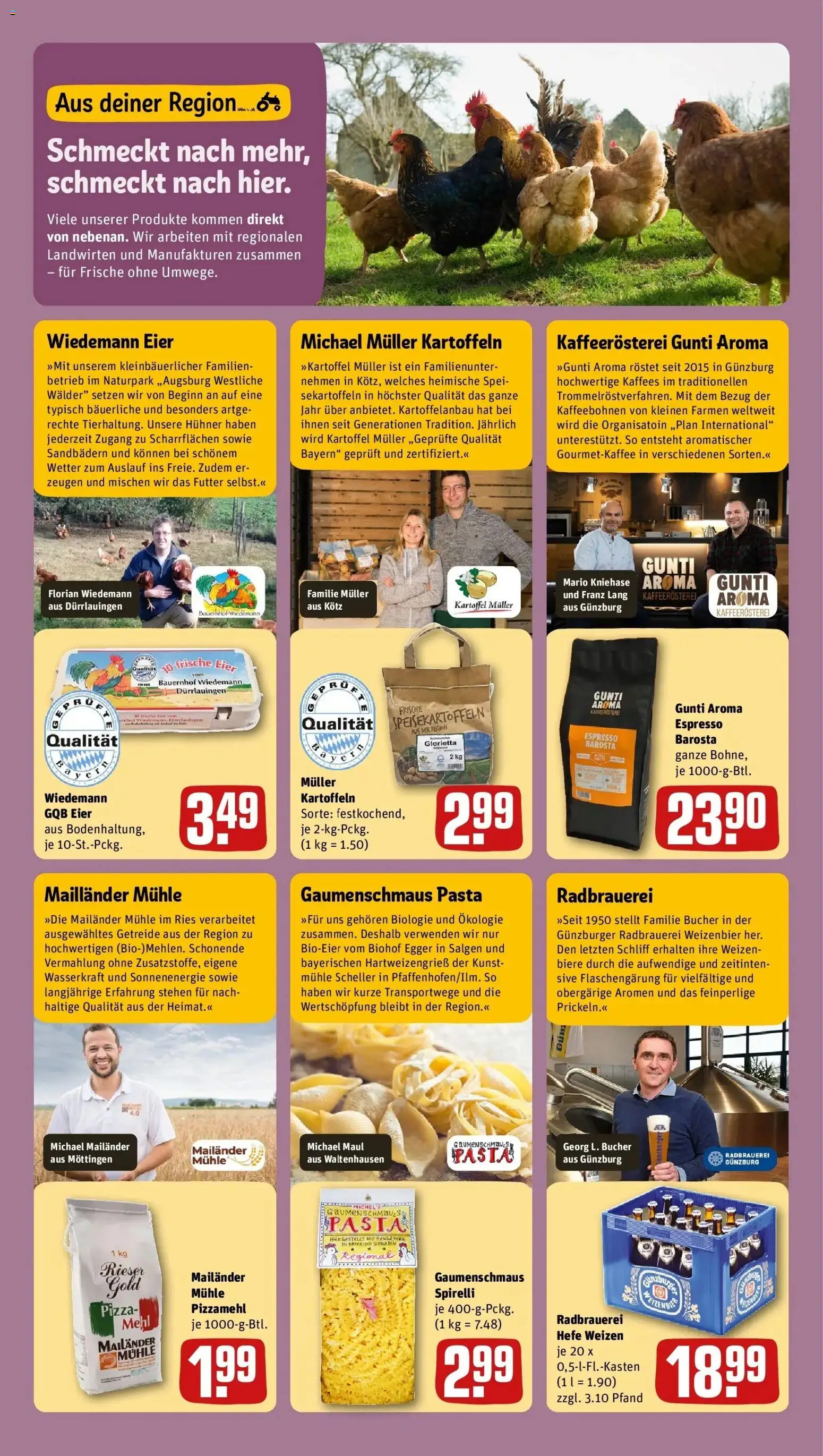 REWE Prospekt ab 07.09.2026 zum Blättern » Angebote | Seite: 3 | Produkte: Mühle, Eier, Kartoffeln, Pasta