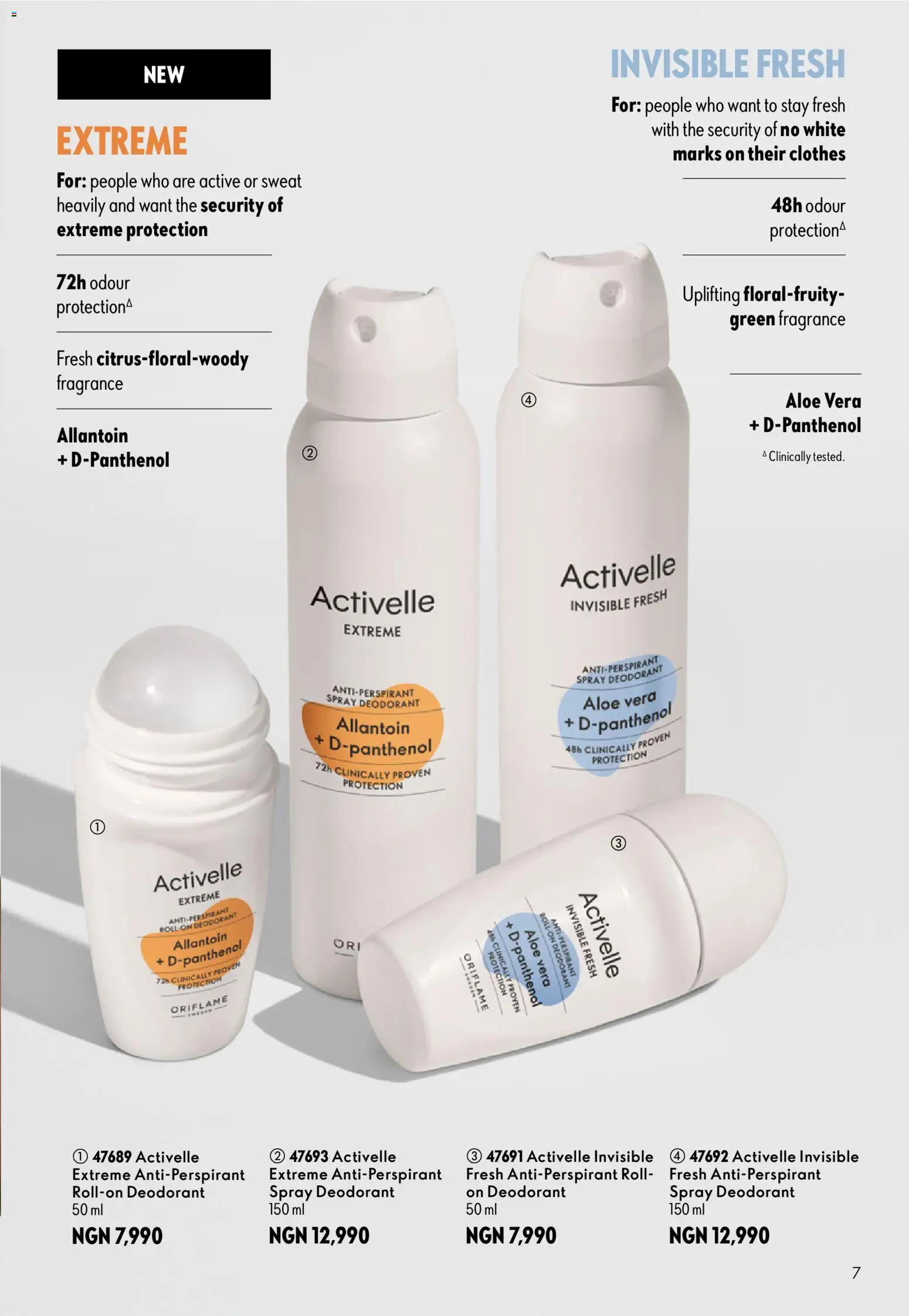 Oriflame - eCatalogue 10 valid from 01/10/2026 | Page: 7 | Products: Aloe vera, Deodorant, Fragrance, Antiperspirant