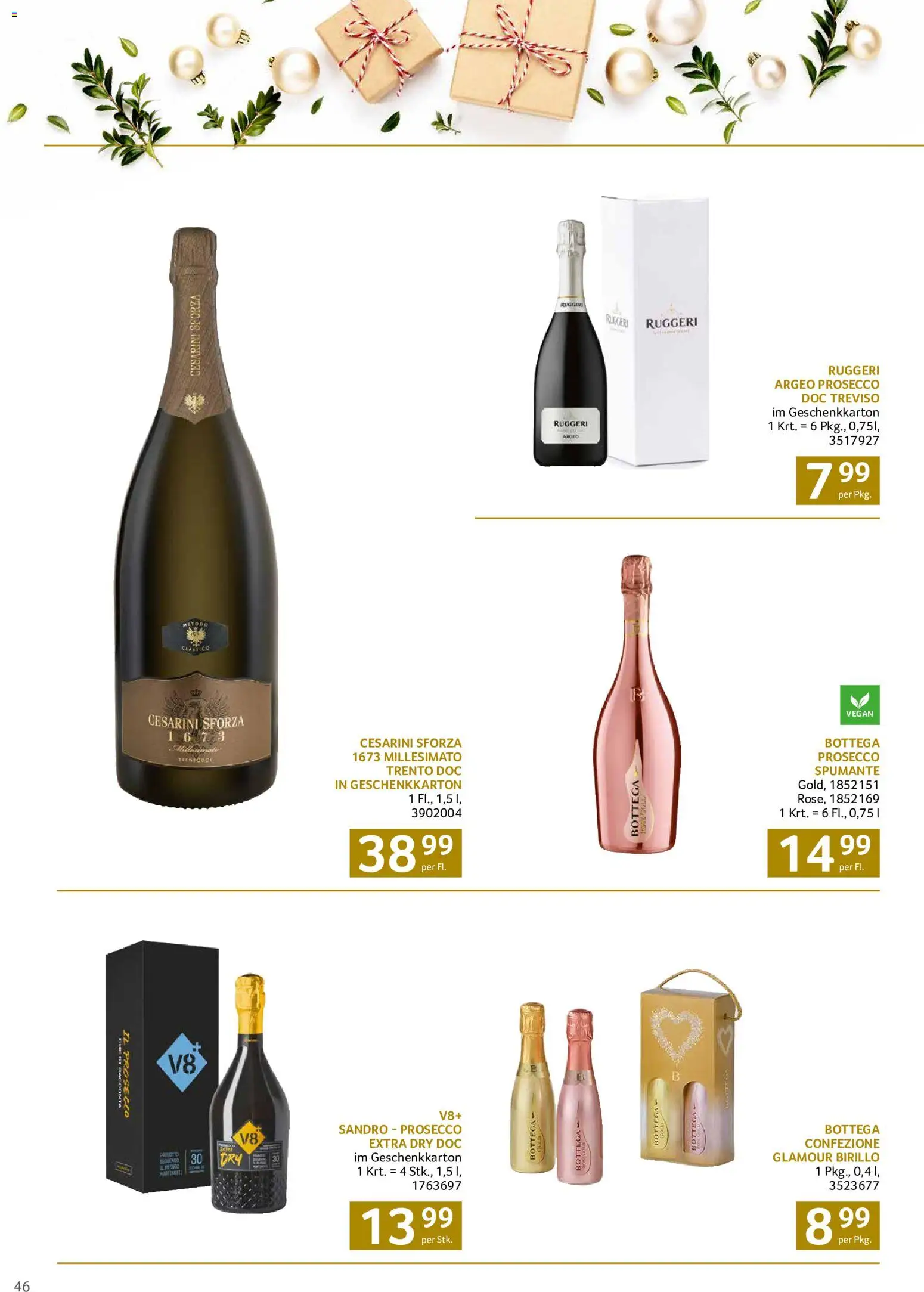 Transgourmet Christmas gültig ab 12.10.2026 | Seite: 46 | Produkte: Prosecco
