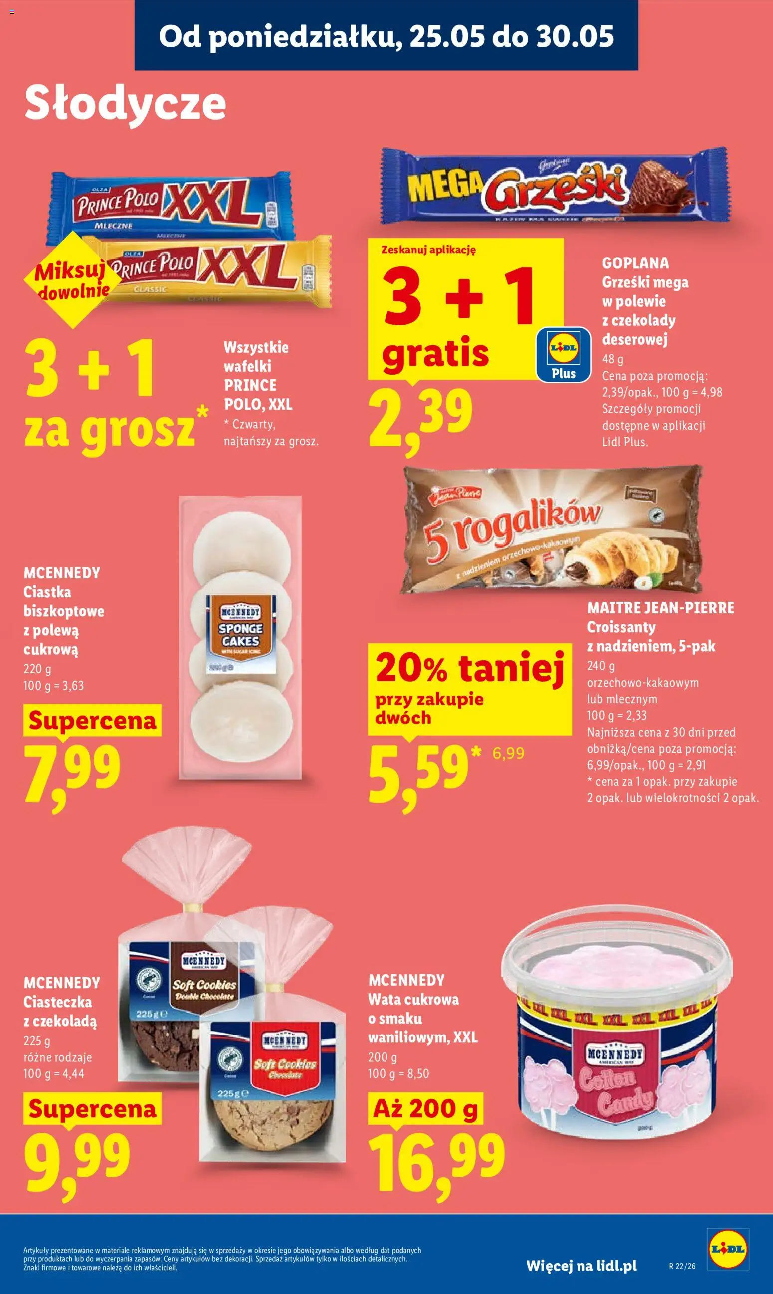 Lidl gazetka od 25.05.2026 | Strona: 63 | Produkty: Czekolady, Prince polo xxl, Czekolada, Ciastka