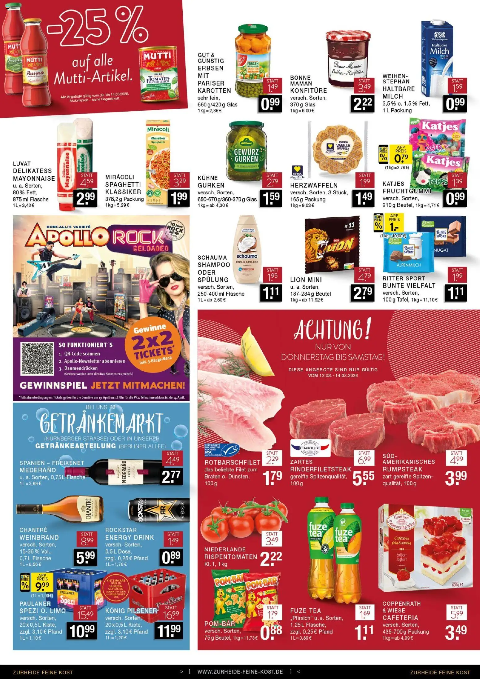 Edeka Zurheide Prospekt – gültig ab 09.03.2026 | Seite: 8 | Produkte: Freixenet, Rockstar, Tomaten, Spülung