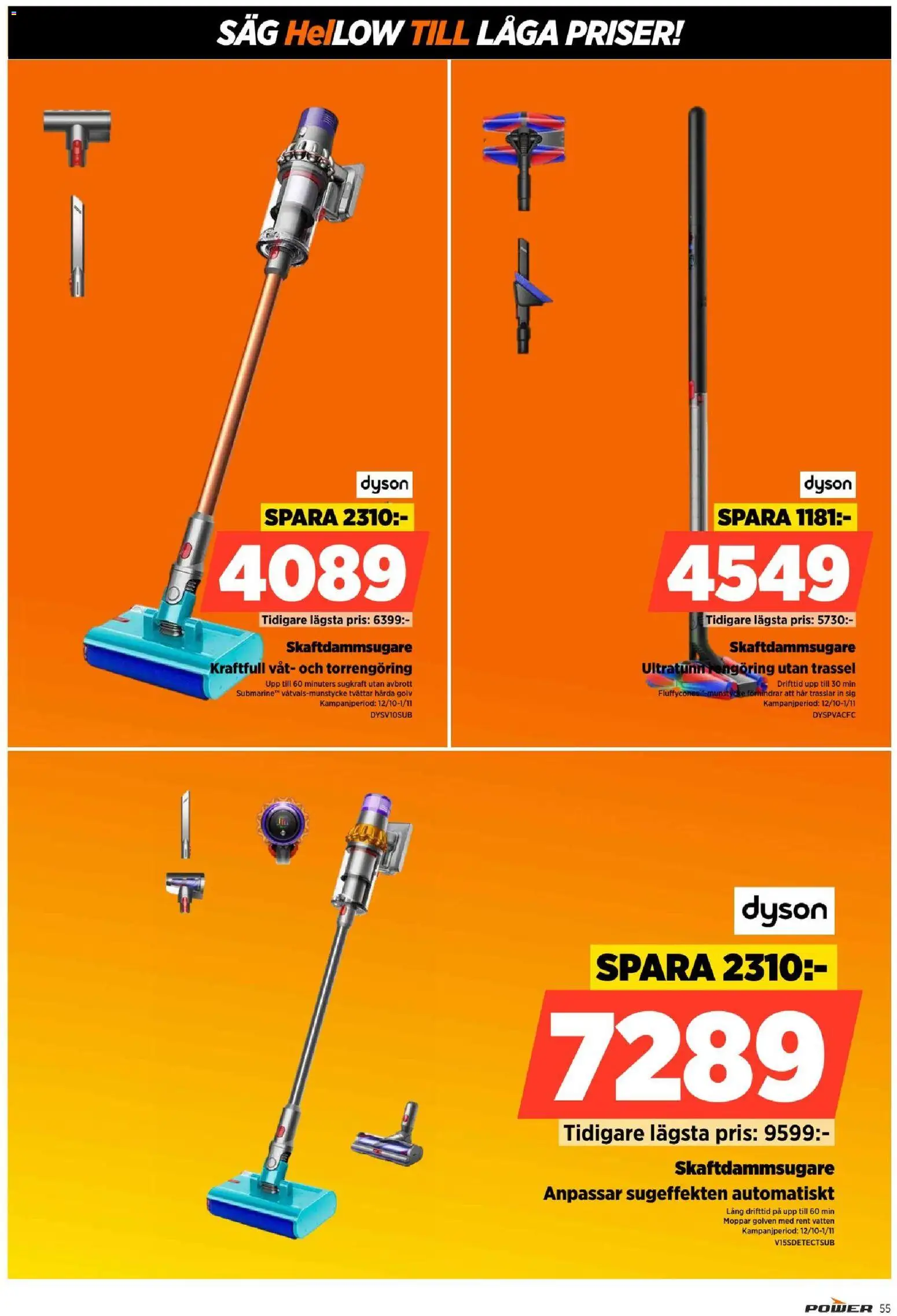Power reklamblad aktuell från 12/10/2026 | Sida: 55 | Produkter: Såg, Vatten, Skaftdammsugare