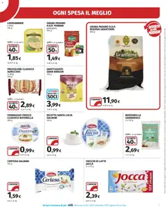Anteprima del volantino Ipercoop volantino valido a partire dal 30/07/2026 | Pagina: 17 | Prodotti: Provolone, Fiocchi, Grana Padano, Ricotta