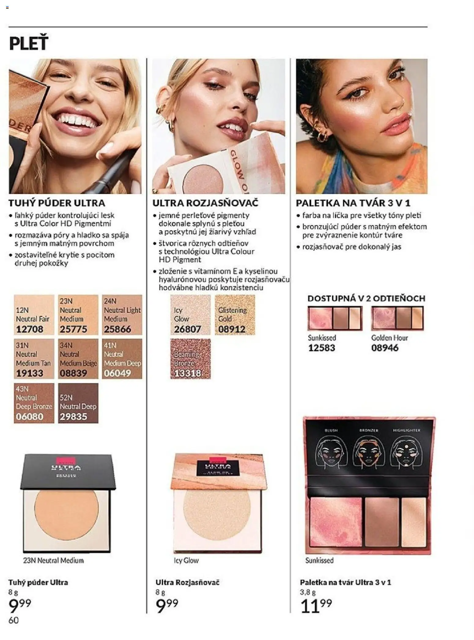 Nové Avon akcie – leták je platný od 01.03.2026 | Strana: 60 | Produkty: Púder, Rozjasňovač