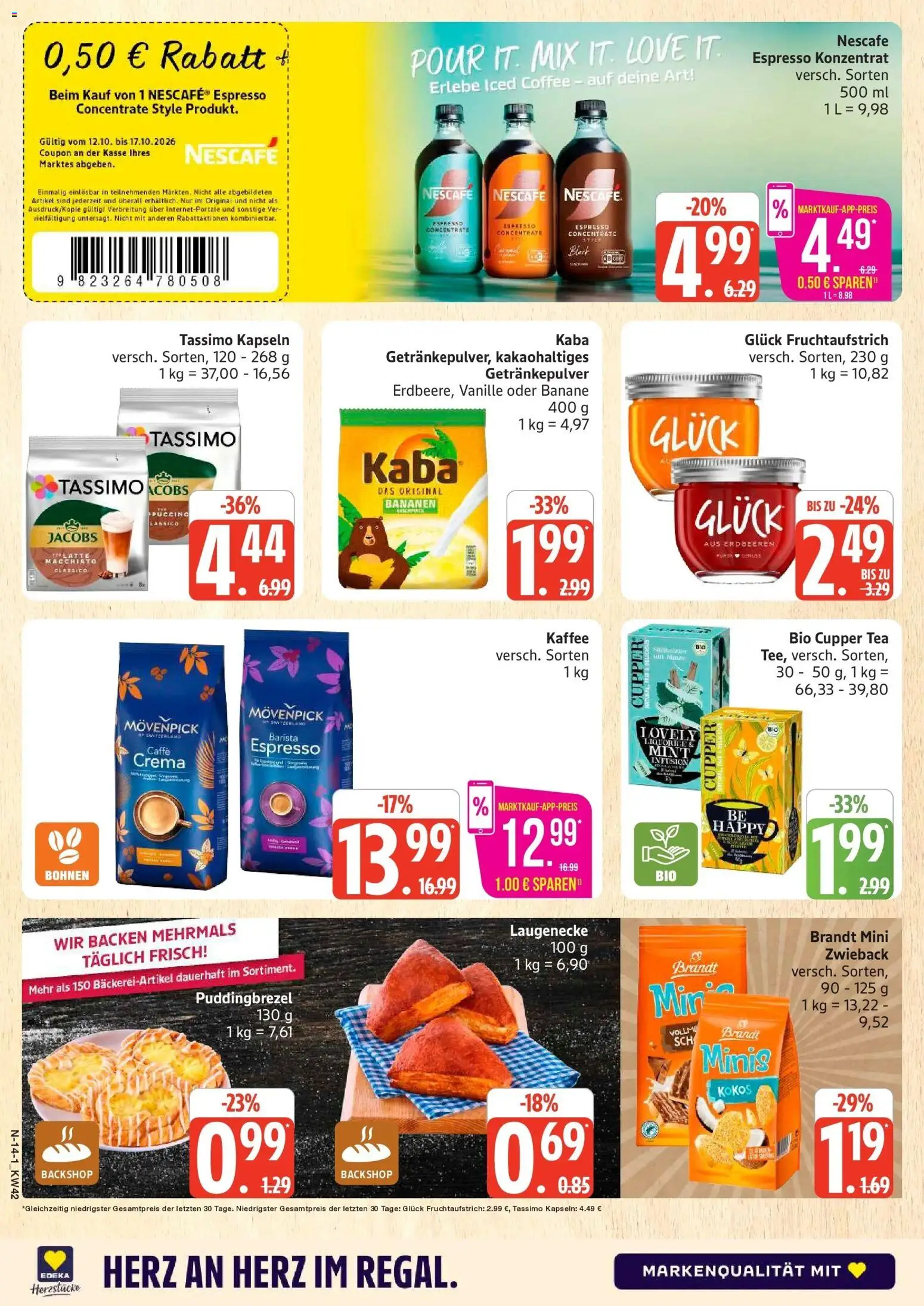 Marktkauf Prospekt Neuenkirchen (ab 12.10.2026) » Angebote online | Seite: 14 | Produkte: Kaffee, Bananen, Vanille, Erdbeeren
