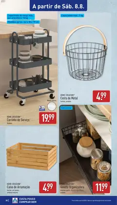 Pré-visualização HOME CREATION®, Caixa de Arrumação, Sortido; em bambu;, unidade/conjunto válido de 03/08/2026 | Página: 30 | Produtos: Prateleira, Caixa, Cesta