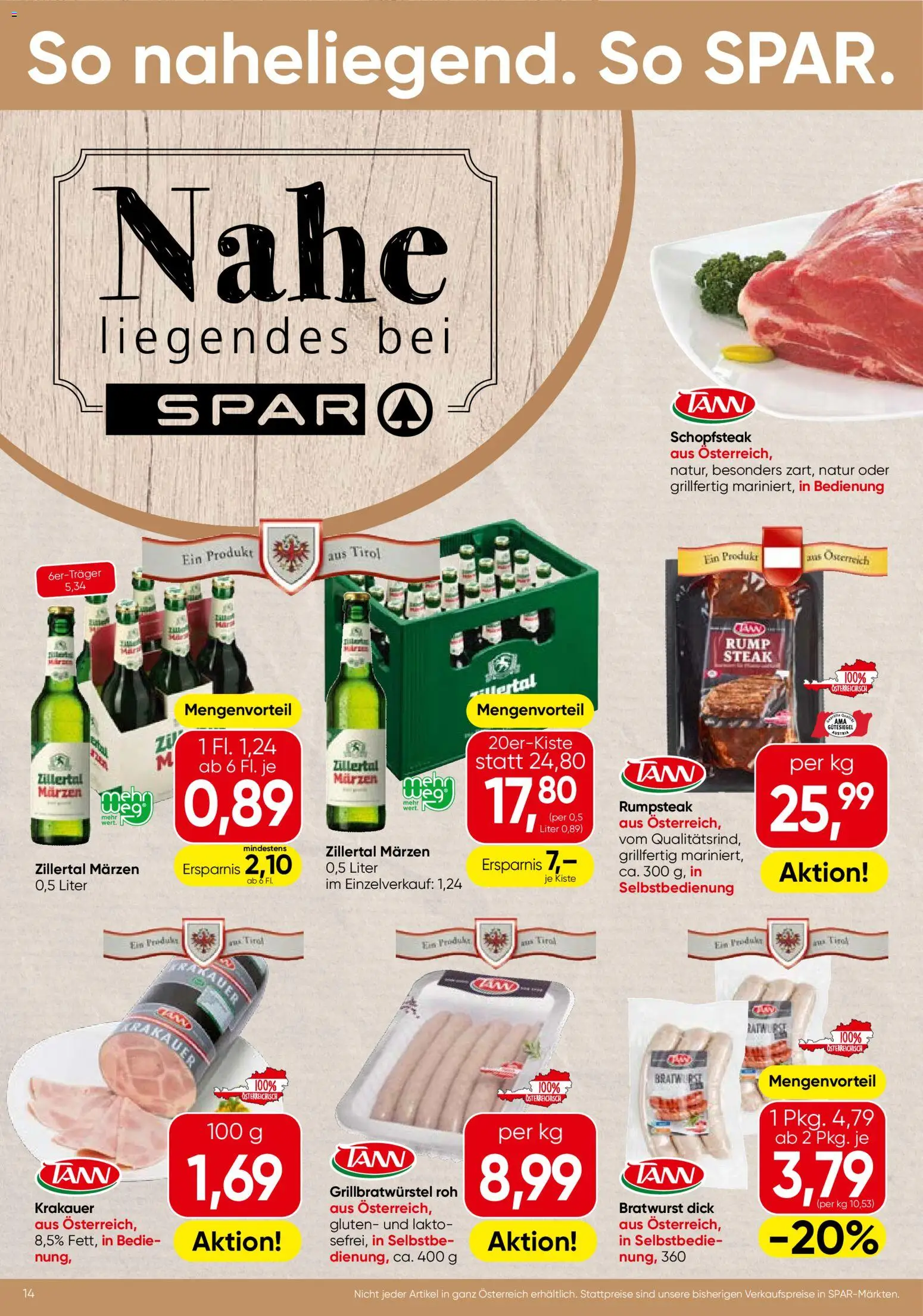Spar Flugblatt - Tirol gültig ab 18.06.2026 | Seite: 14