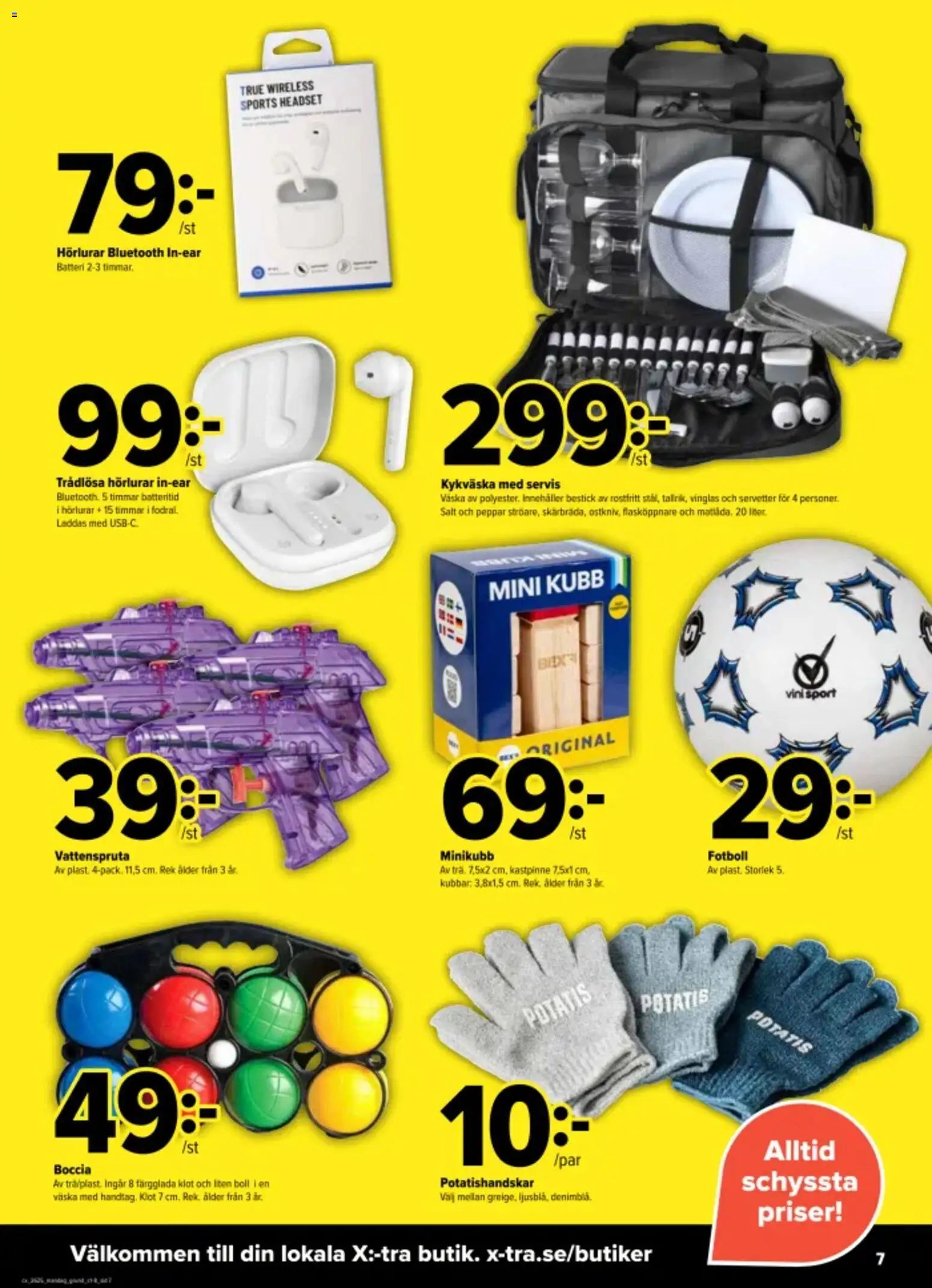 Coop X:-TRA reklamblad aktuell från 15.06.2026 | Sida: 7 | Produkter: Salt, Fotboll, Peppar, Headset