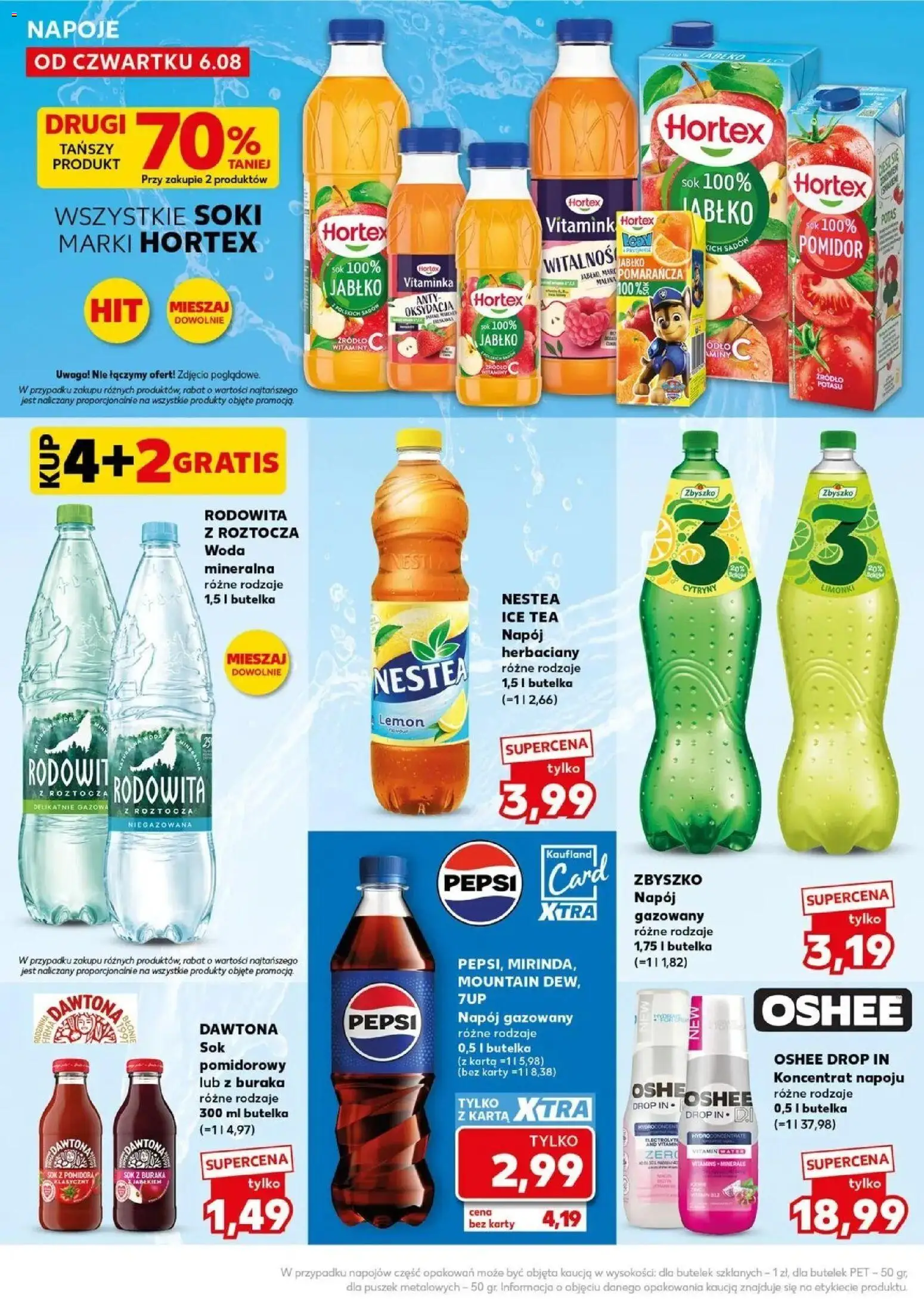 Kaufland gazetka - Super Sobota od 08.08.2026 | Strona: 24 | Produkty: Ice Tea, Woda mineralna, Sok pomidorowy, Soki