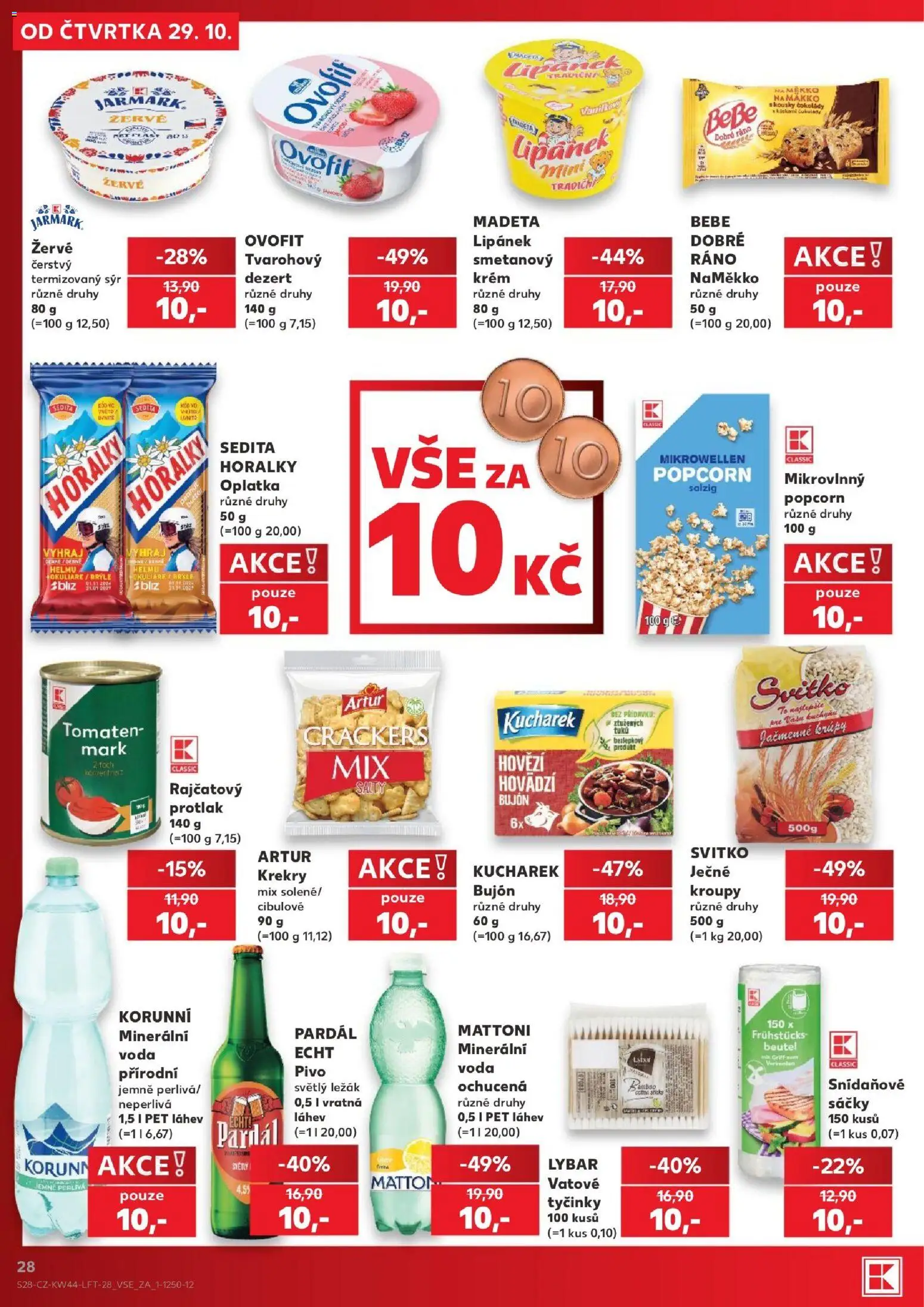 Kaufland leták - Liberec od 29.10.2026 | Strana: 28 | Produkty: Tvarohový dezert, Protlak, Tyčinky, Bujón