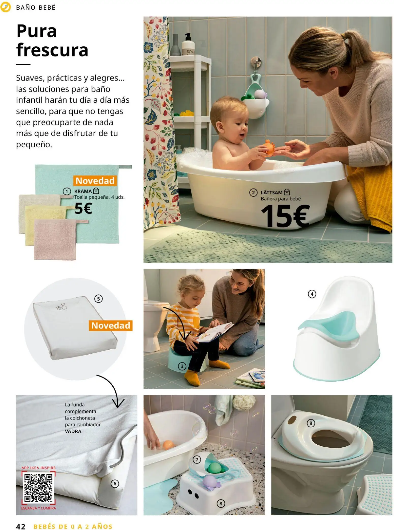 IKEA - Niños │ válido desde el 01/09/2026 | Página: 42 | Productos: Bañera para bebé, Funda, Baño, Colchoneta