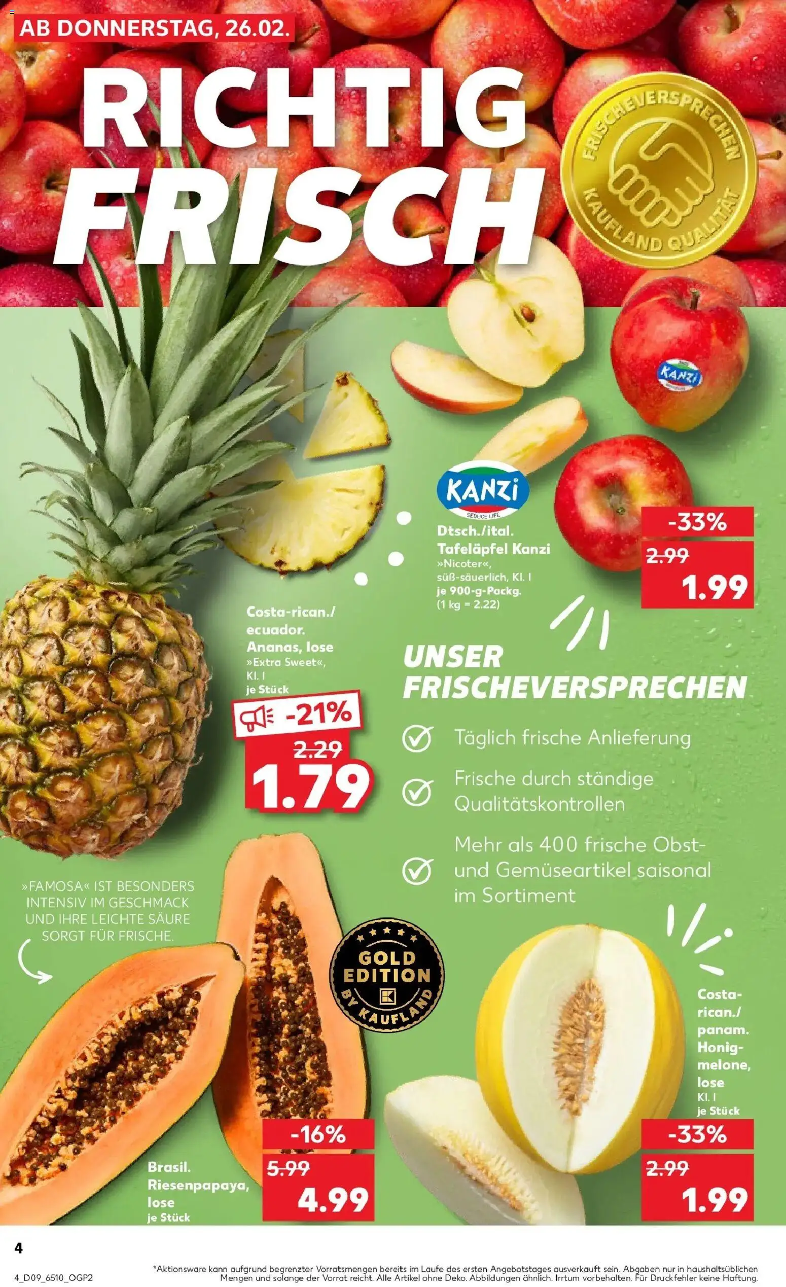Kaufland prospekt Emmerich Am Rhein	 – gültig ab 26.02.2026 | Seite: 4 | Produkte: Apple, Obst