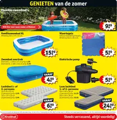 Zwembad overtrek, Overtrek L: ± 246 x 171 cm prijs: 4,99. Overtrek XL: ± 306 x 216 cm prijs: 6,99. - Voorbeeld van een folder van Kruidvat, geldig van 28.04.2026 | Pagina: 99