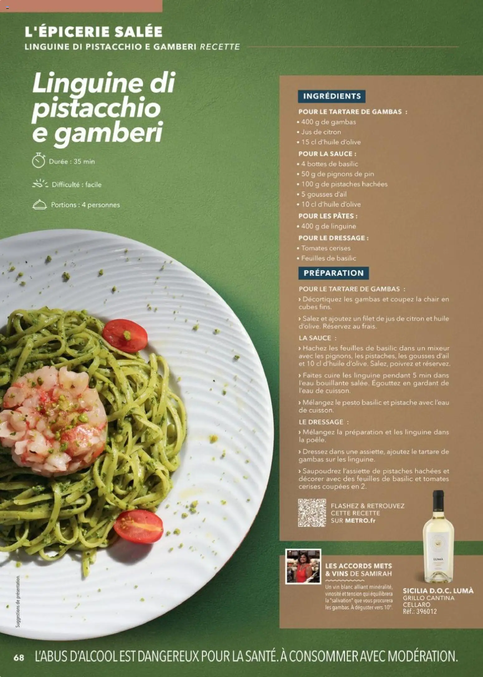 {H1} | Page: 68 | Produits: Pesto, Pistaches, Jus de citron, Pignons de pin