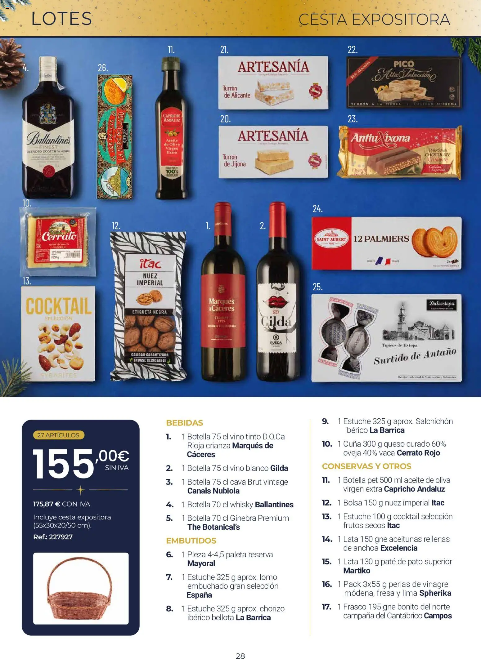 Makro Lotes y Cestas Navidad Centro │ válido desde el 03/09/2026 | Página: 28 | Productos: Lomo, Vino, Paté, Bebidas